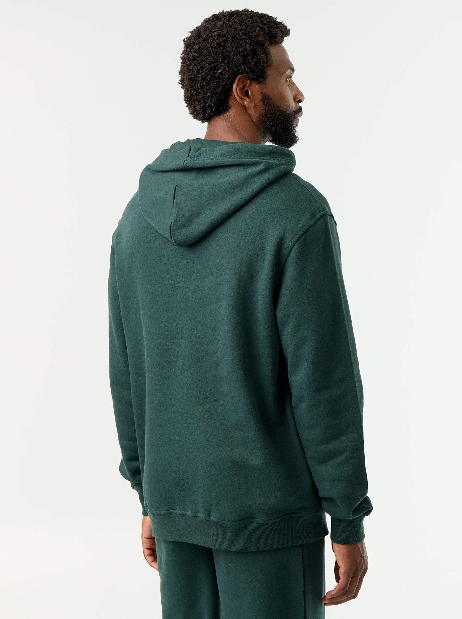 Sweat uni à capuche - Vert