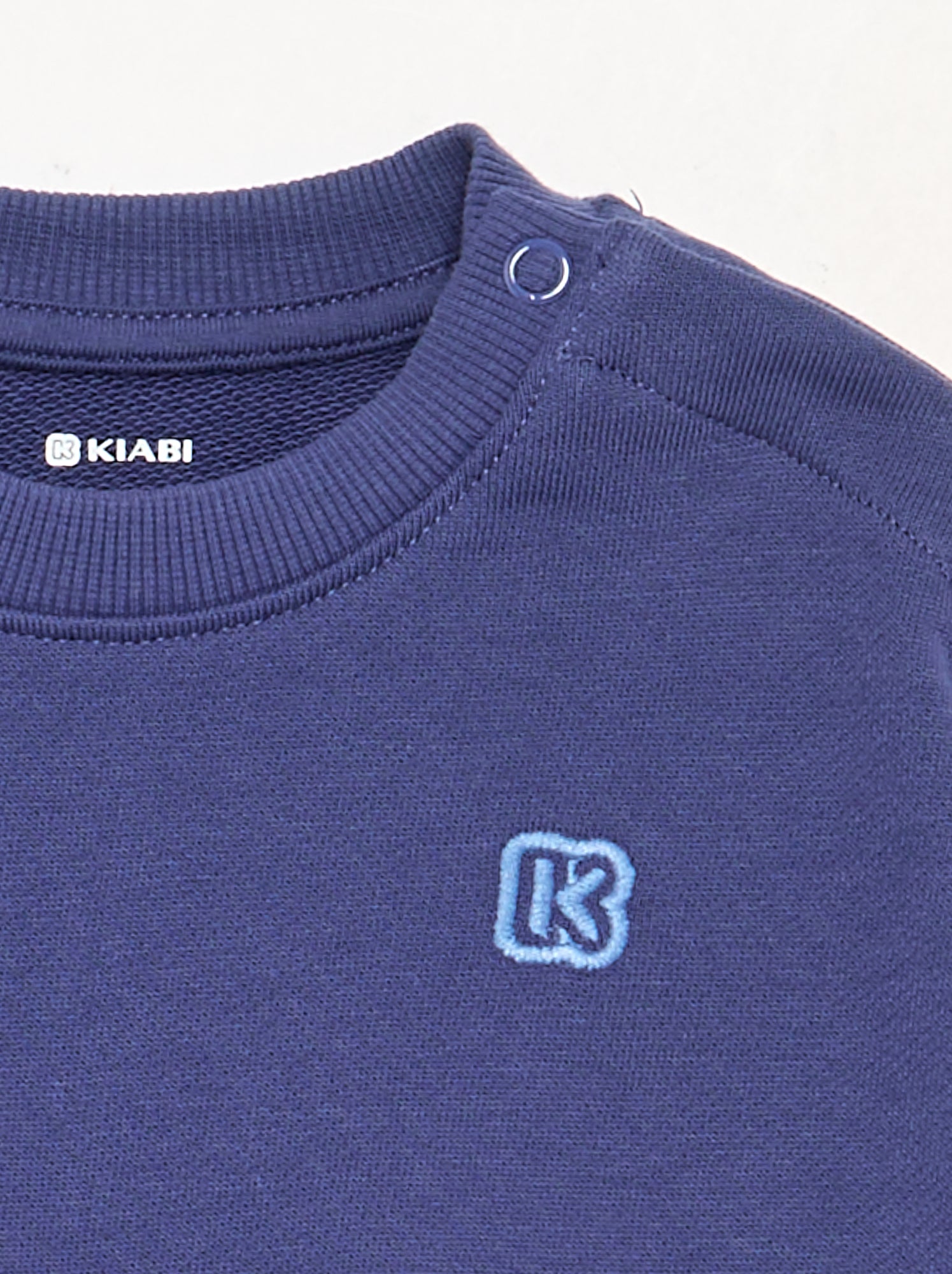 Sweat uni à manches longues en molleton non gratté enfant - Kiabi - Bleu