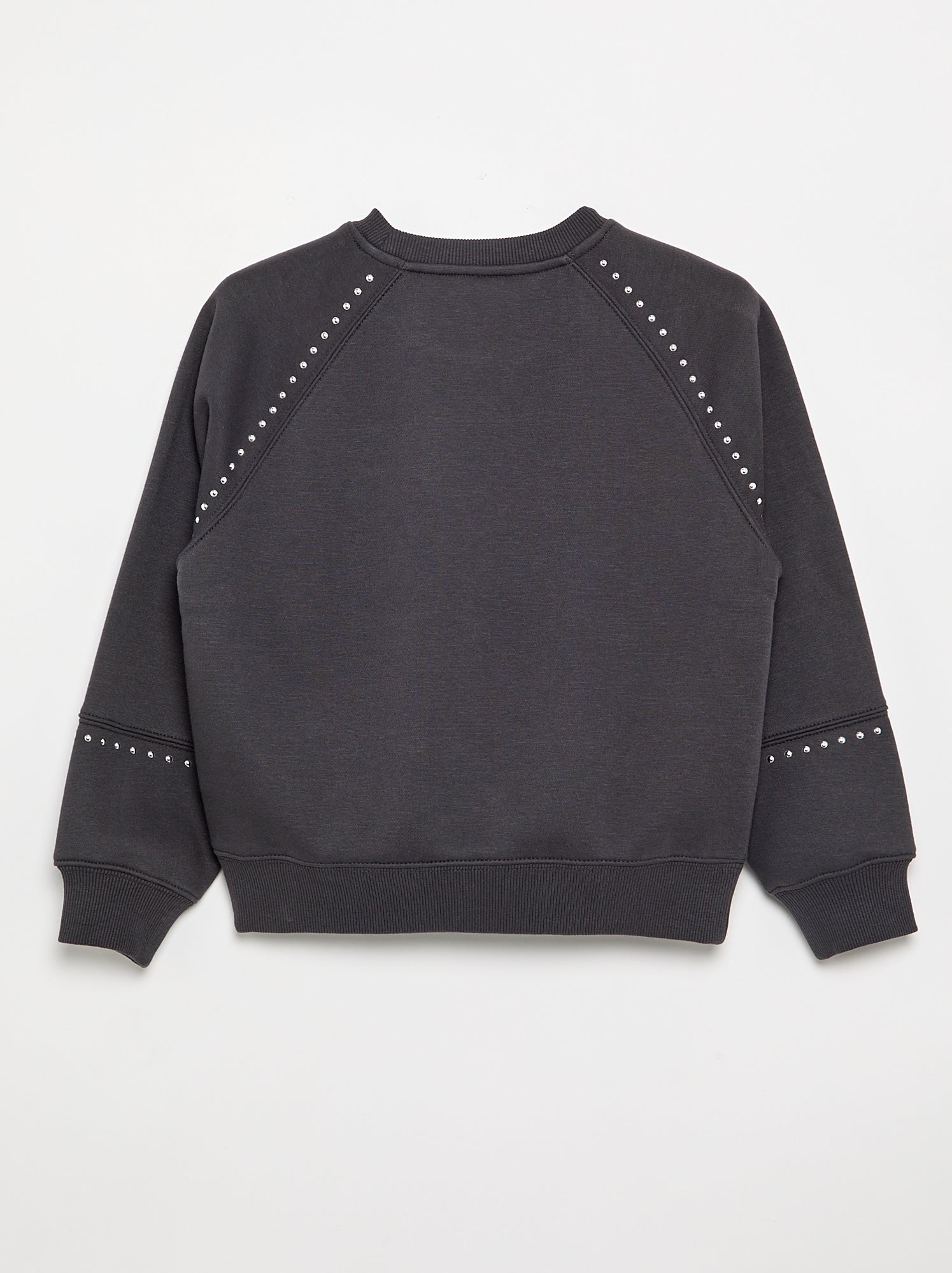 Sweat uni avec clous - Gris