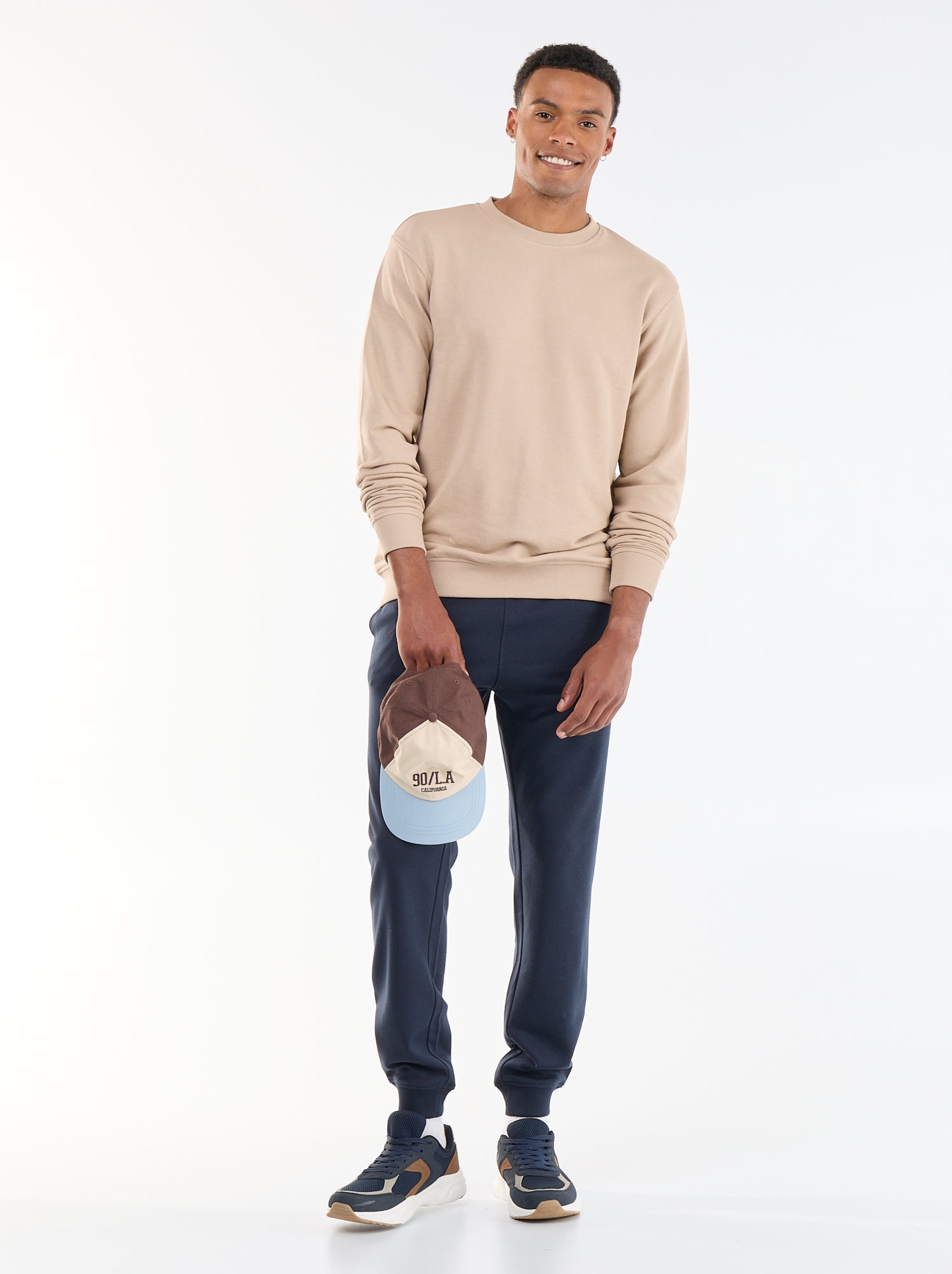 Sweat uni en French Terry - Beige