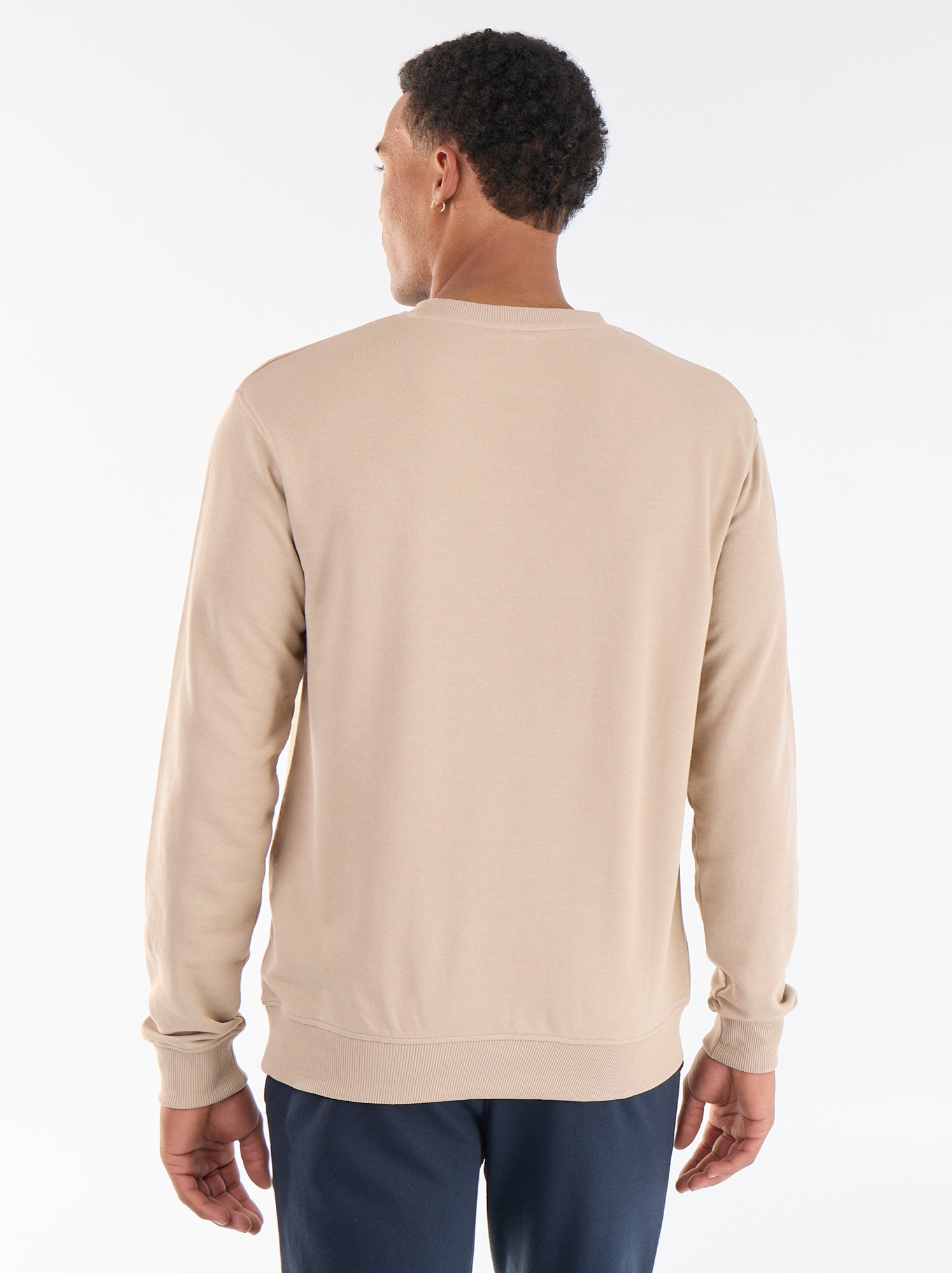 Sweat uni en French Terry - Beige