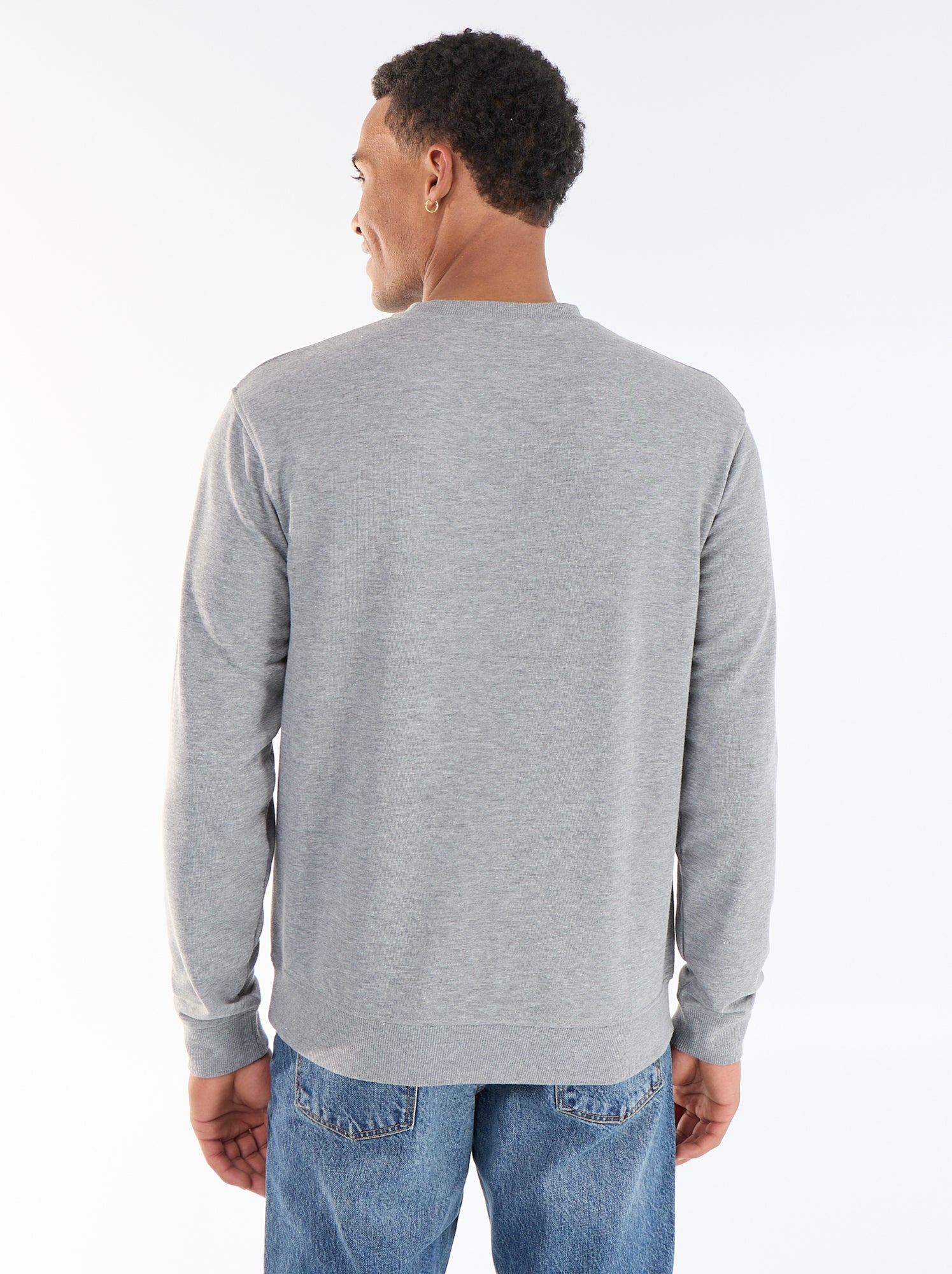 Sweat uni en French Terry - Gris