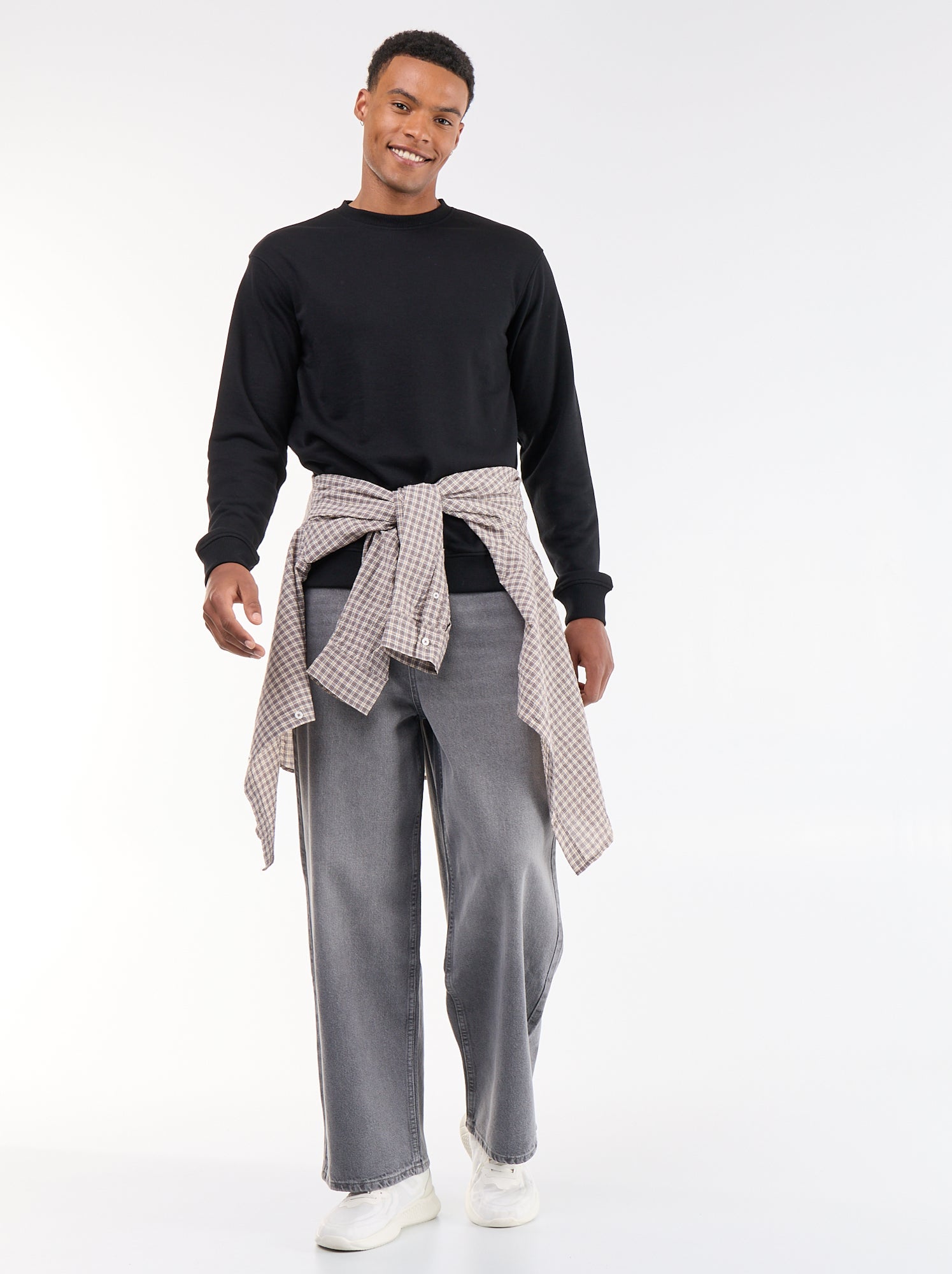 Sweat uni en French Terry - Noir (FUL22_1)