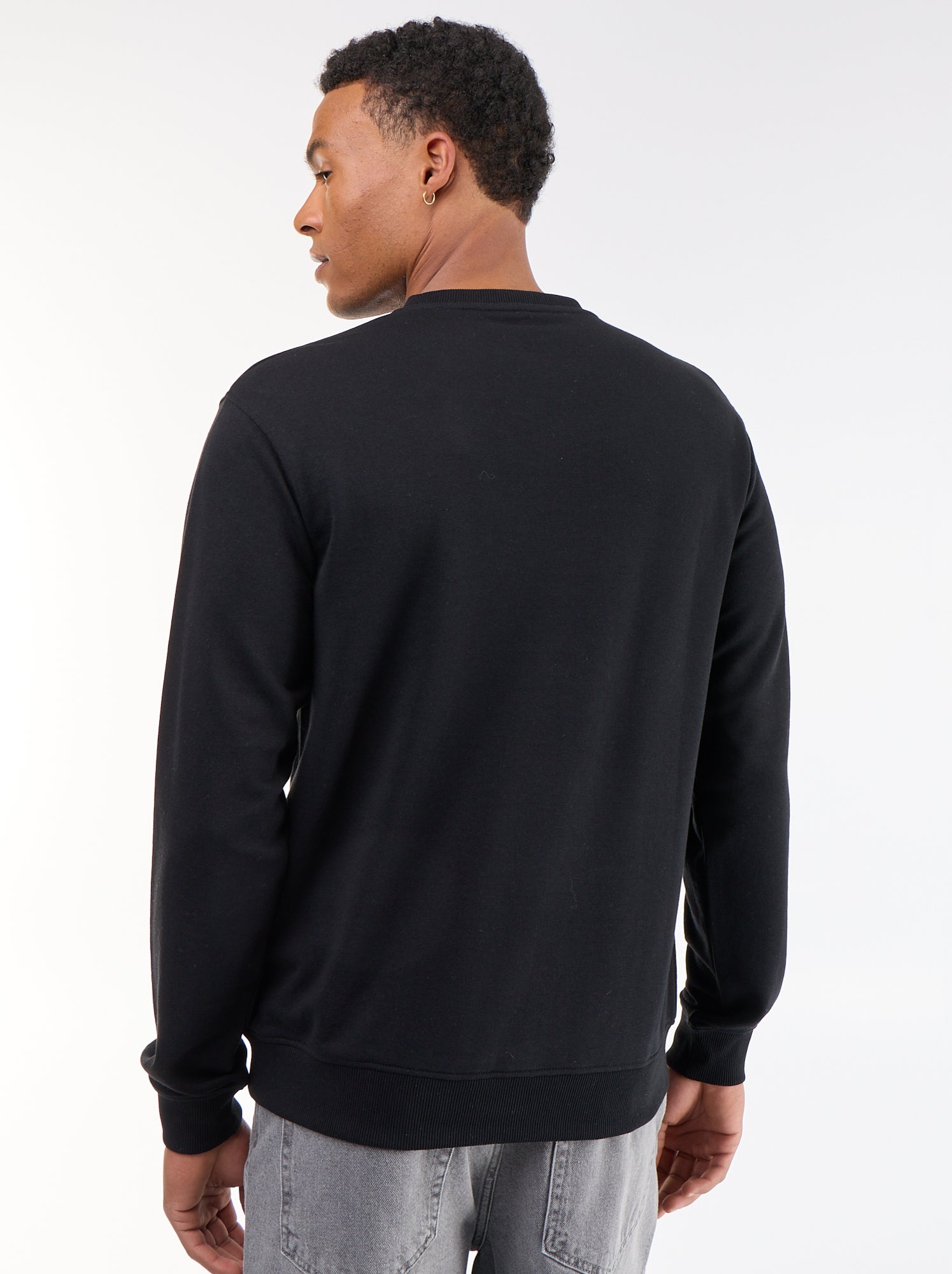Sweat uni en French Terry - Noir (FUL22_1)