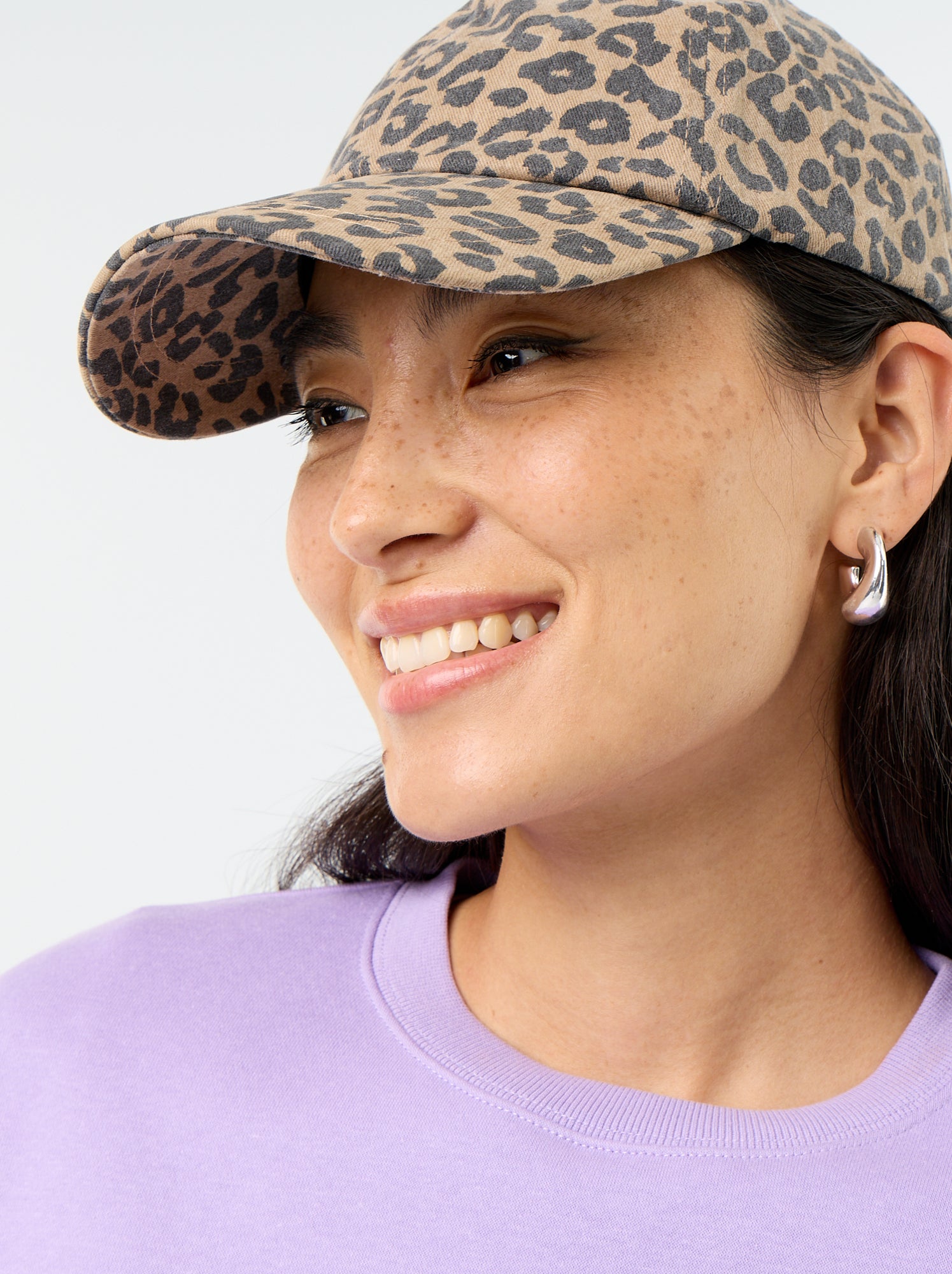 Sweat uni en molleton chaud - Violet