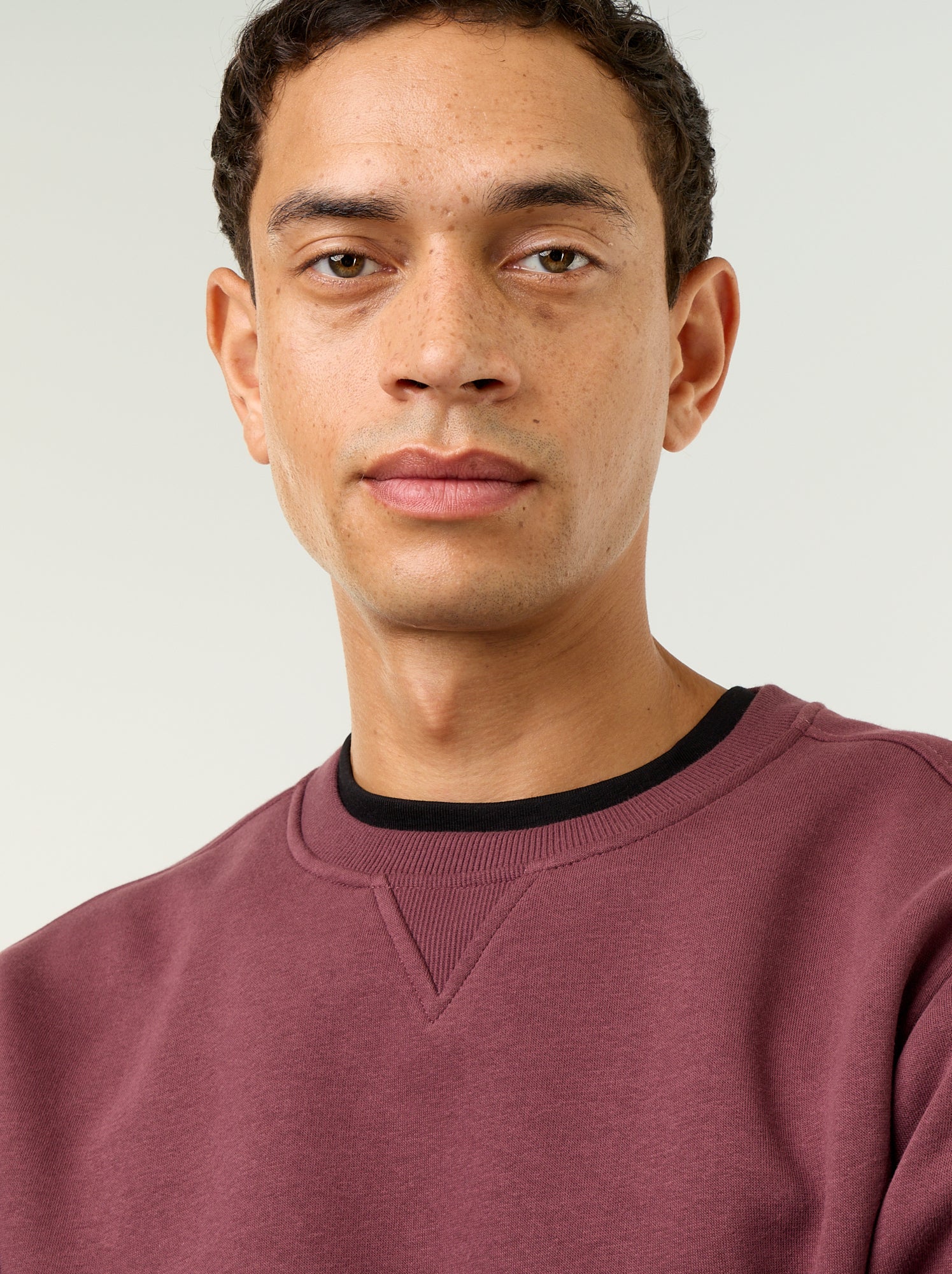 Sweat uni en molleton gratté - Violet