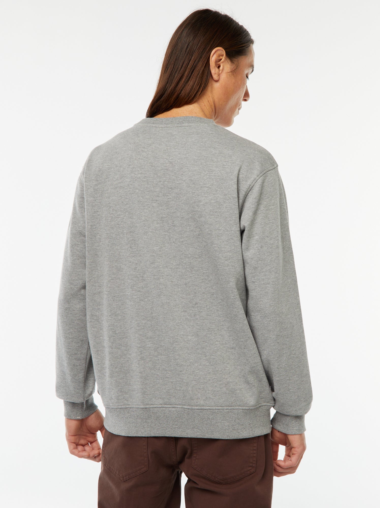 Sweat uni en molleton léger - Gris