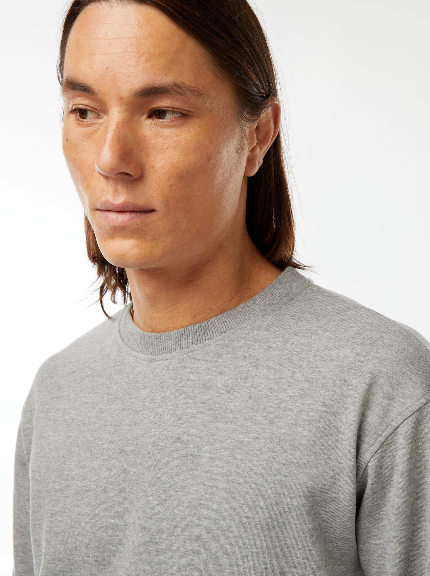 Sweat uni en molleton léger - Gris