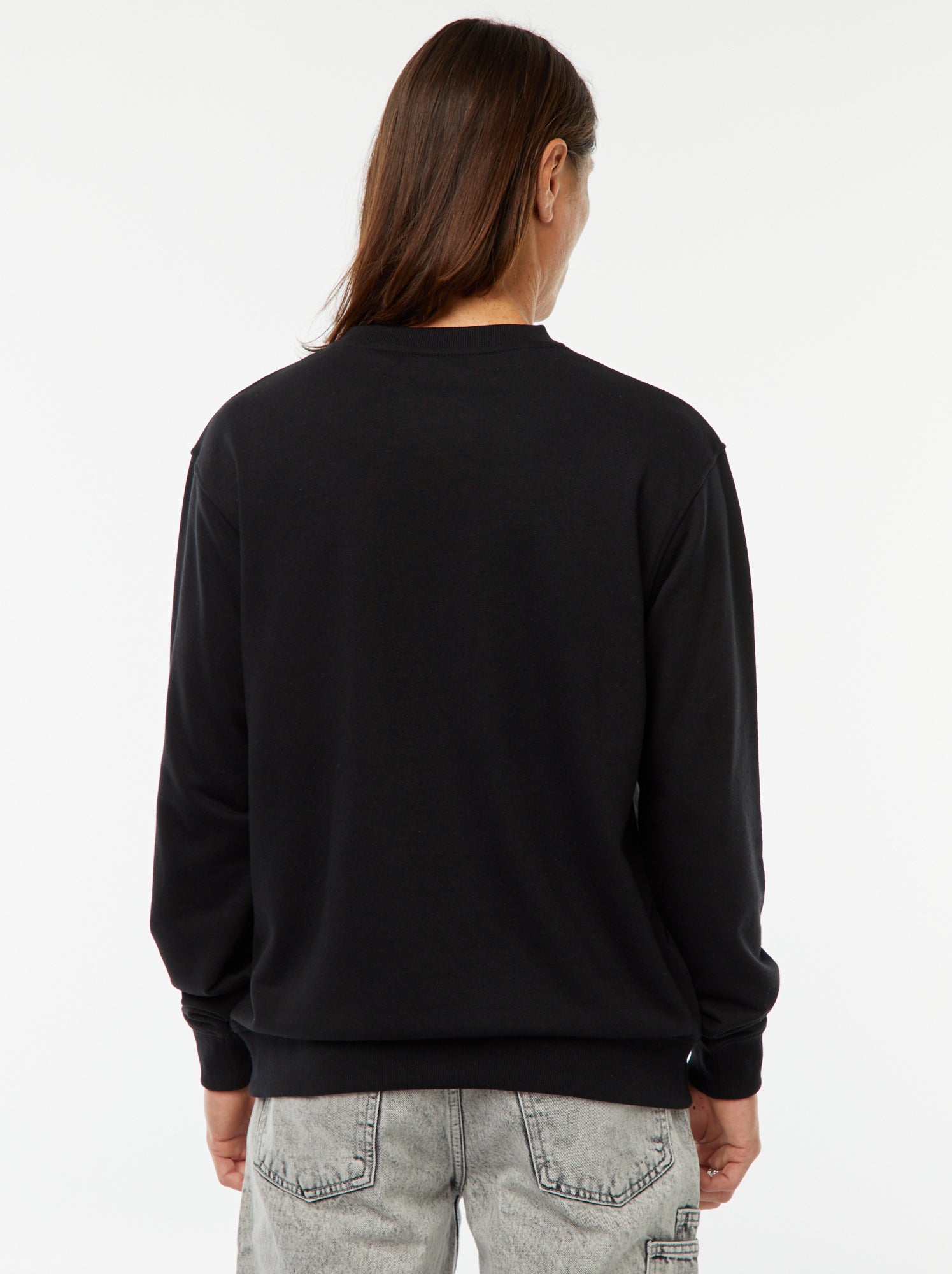 Sweat uni en molleton léger - Noir