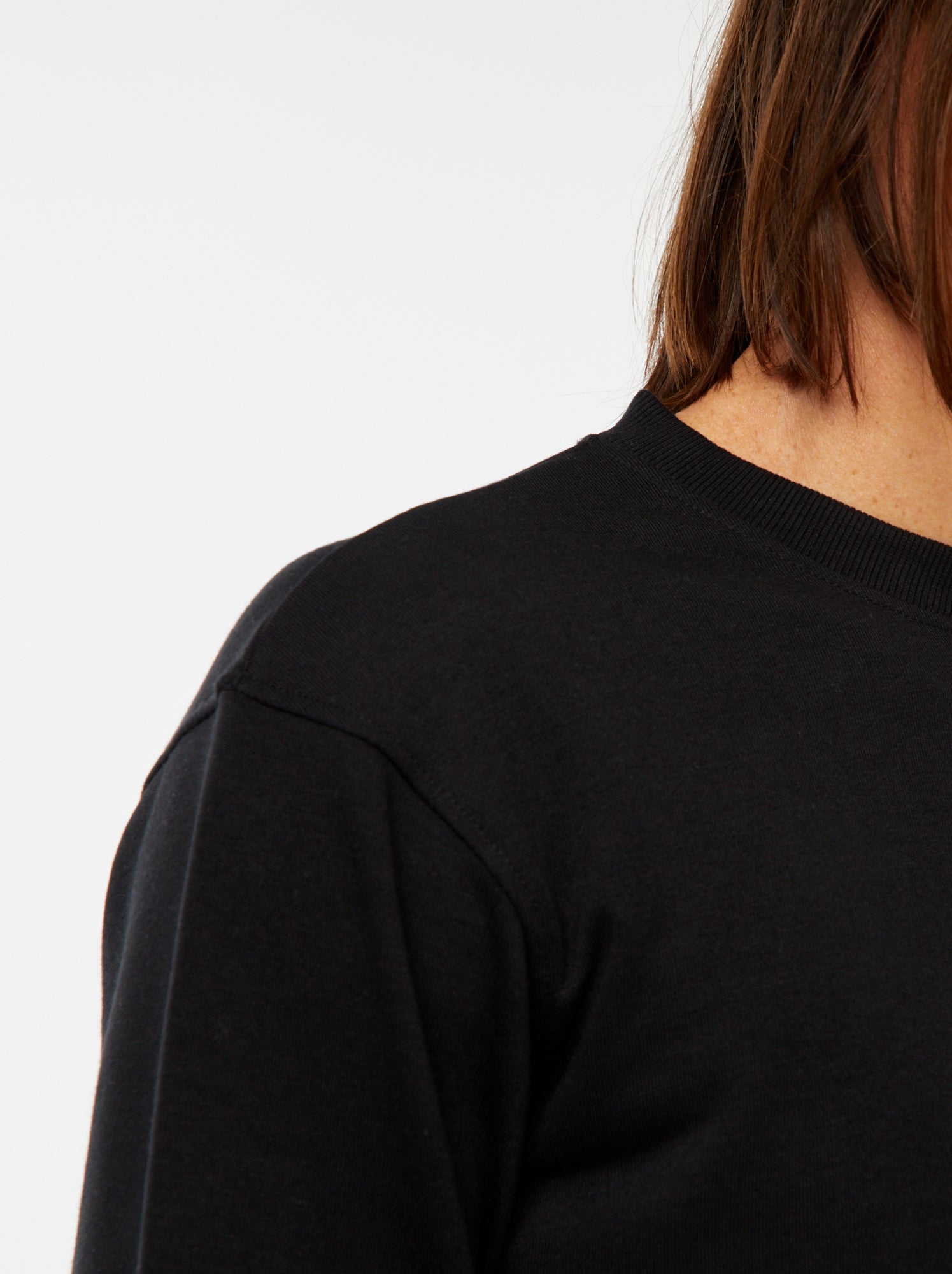 Sweat uni en molleton léger - Noir