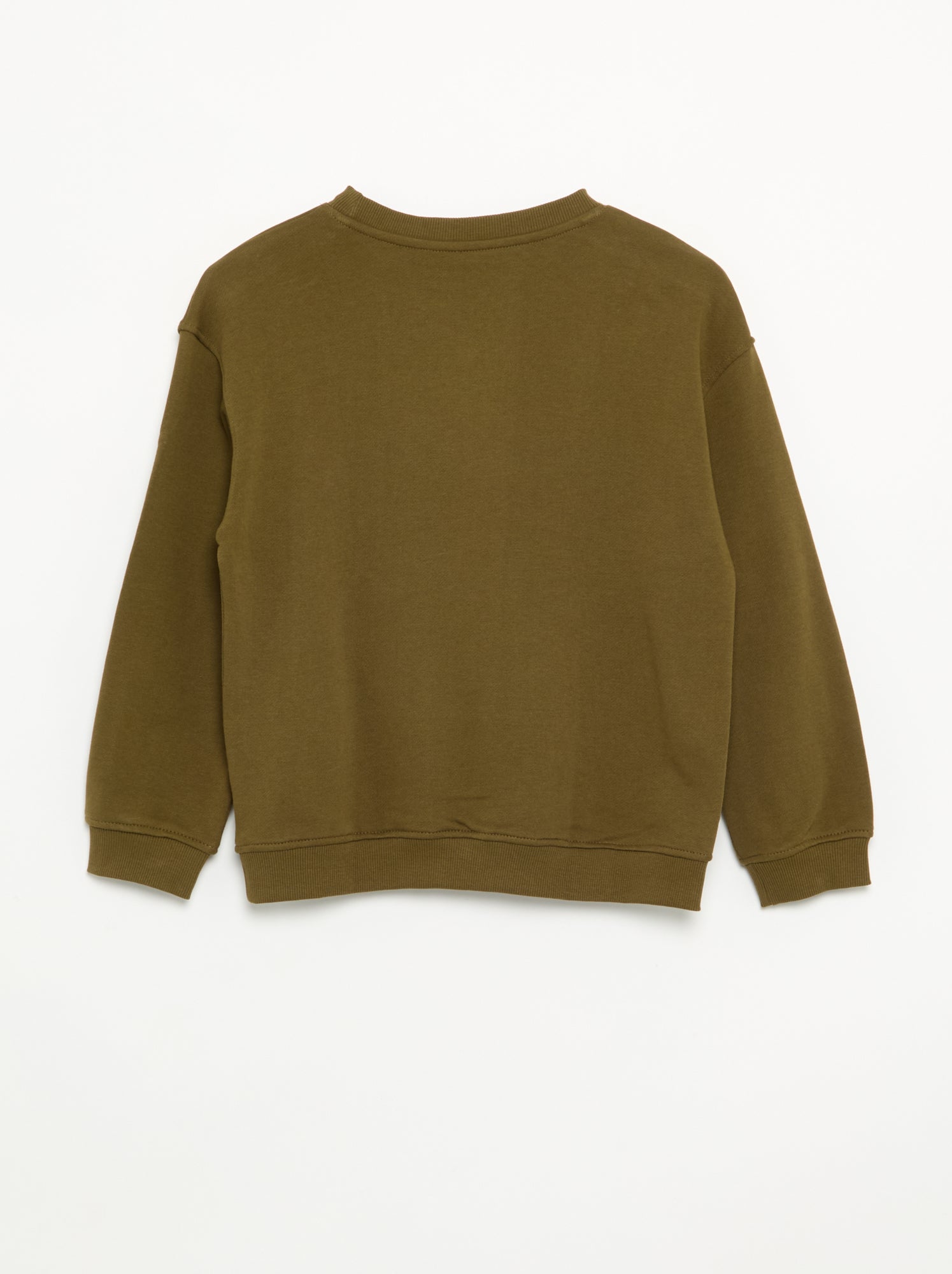 Sweat uni en molleton non gratté enfant - Kiabi - Kaki