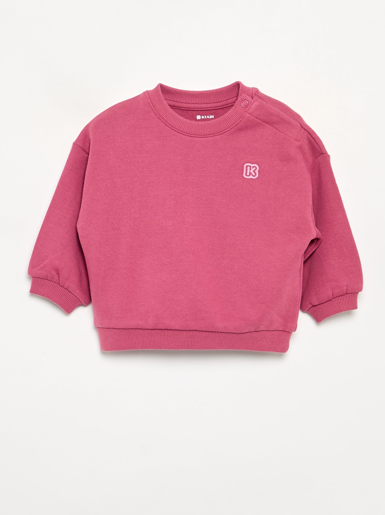 Sweat uni en molleton non gratté enfant - Kiabi - Rose