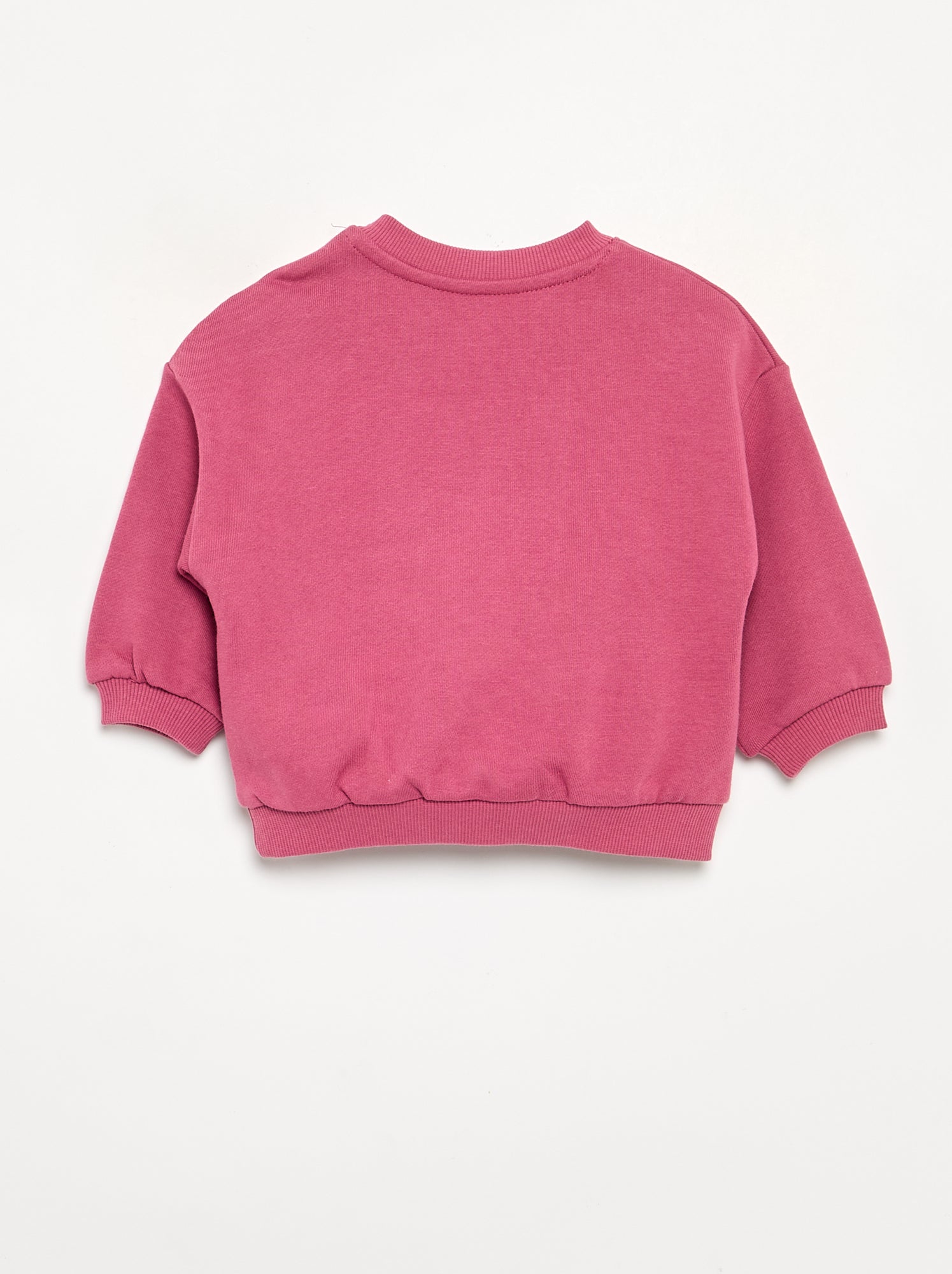 Sweat uni en molleton non gratté enfant - Kiabi - Rose