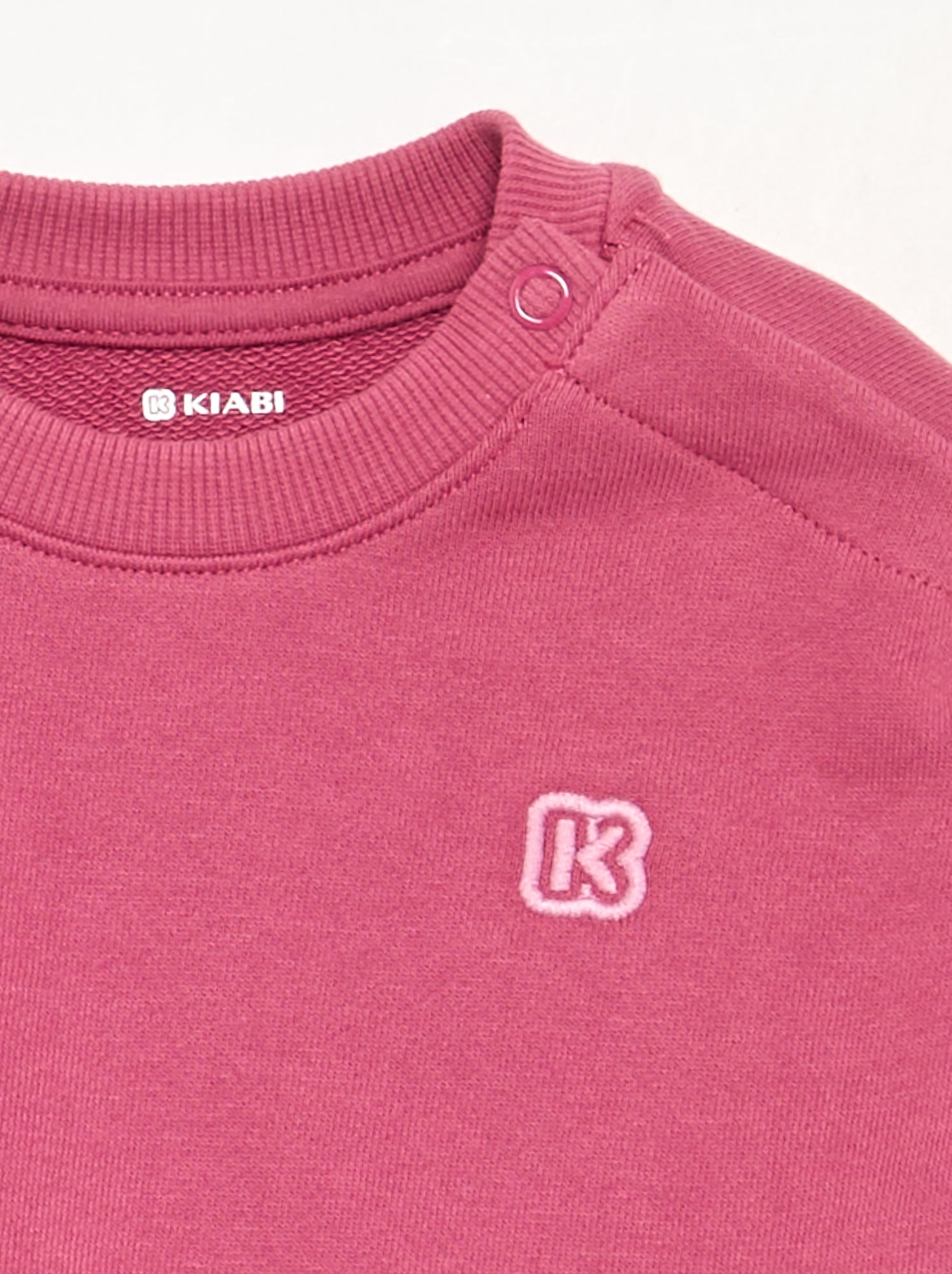 Sweat uni en molleton non gratté enfant - Kiabi - Rose