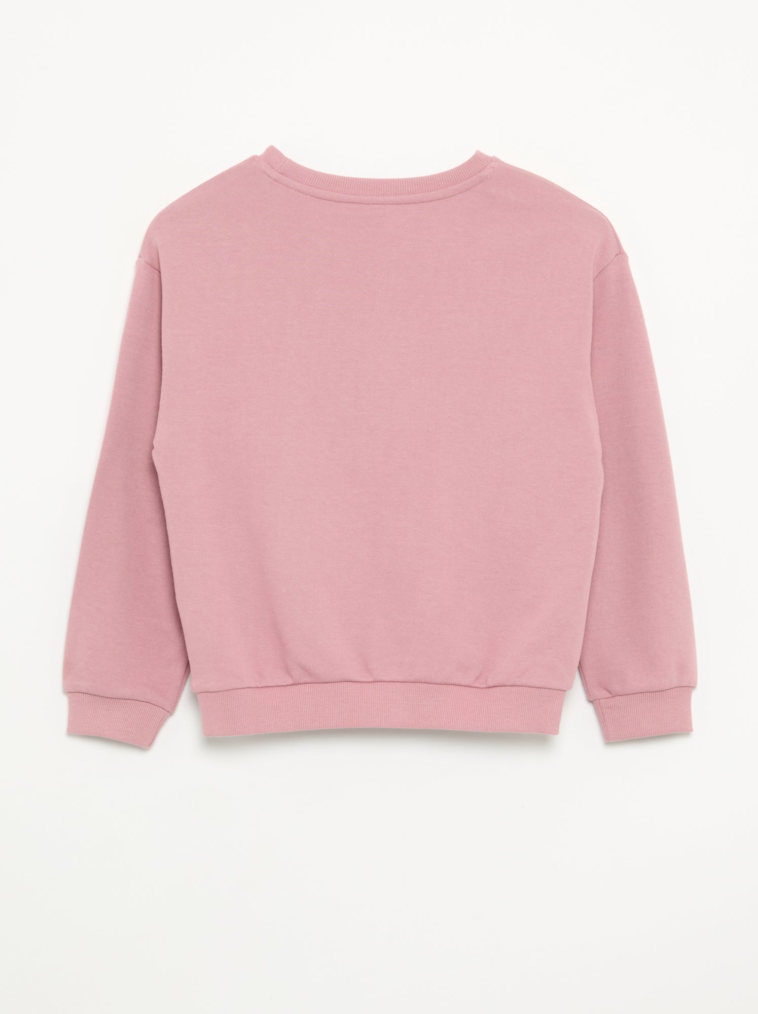 Sweat uni en molleton non gratté fille - Kiabi - Rose