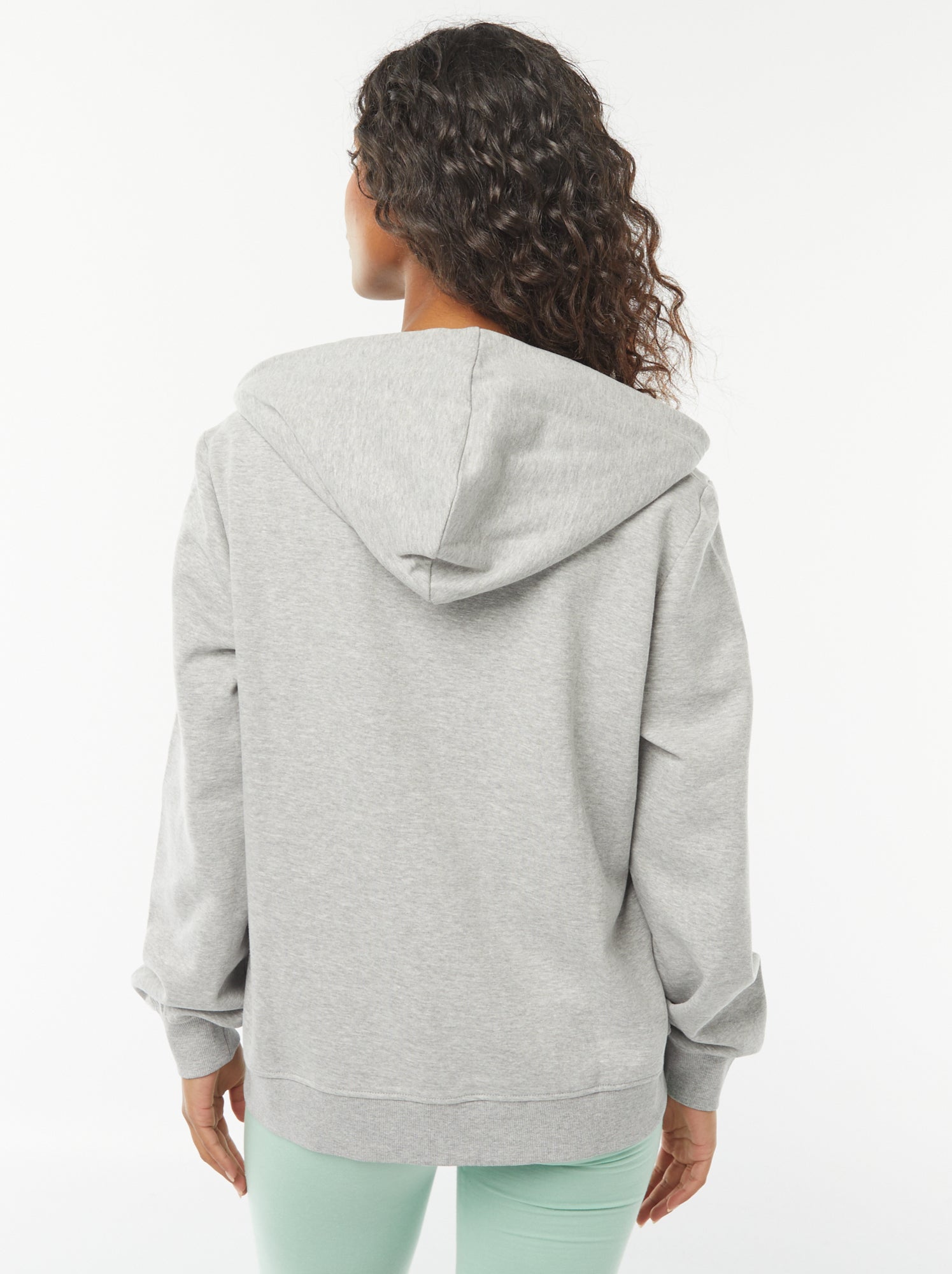 Sweat zippé à capuche basique - Gris