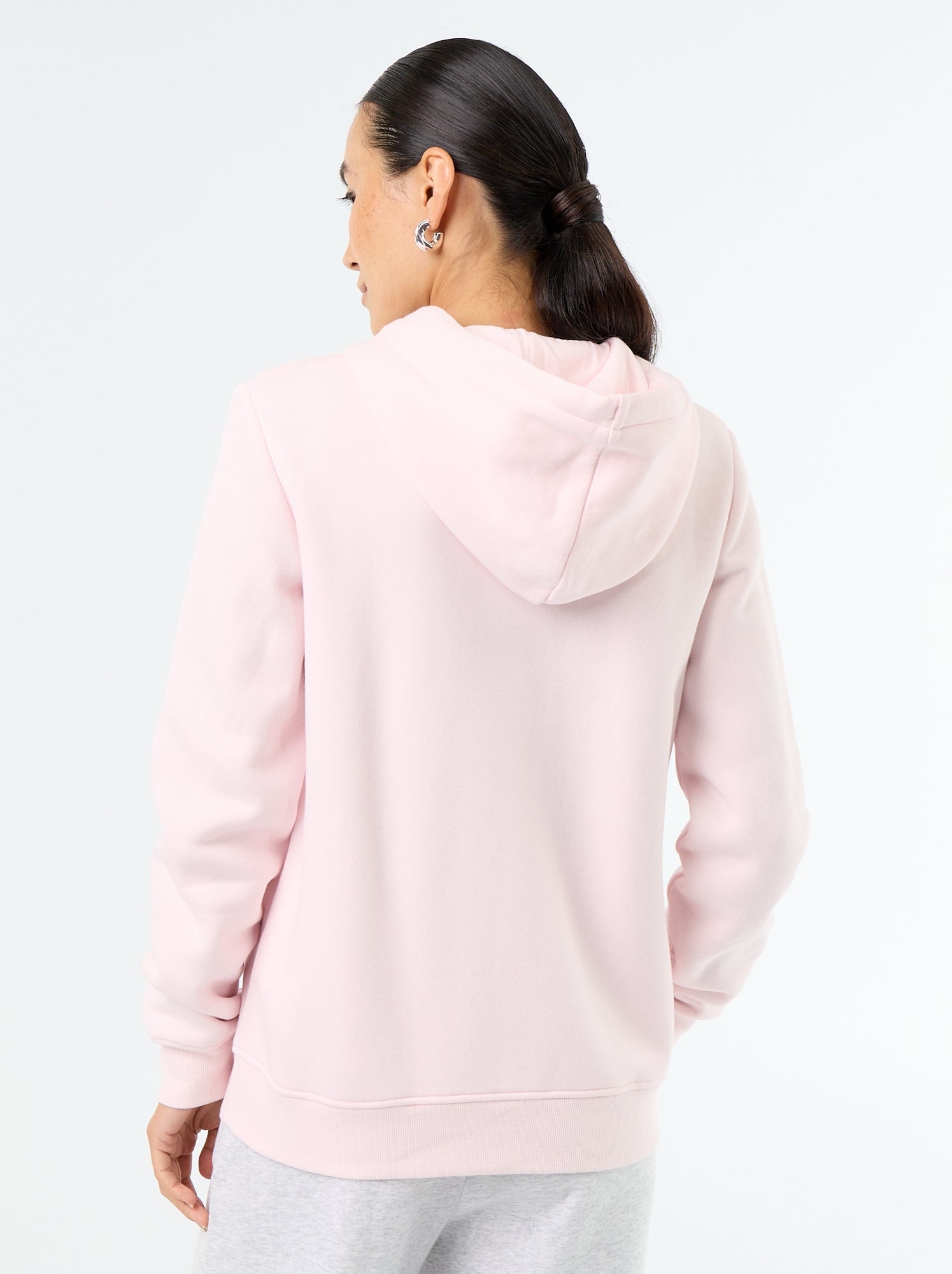 Sweat zippé à capuche basique - Rose (EDU61_20)