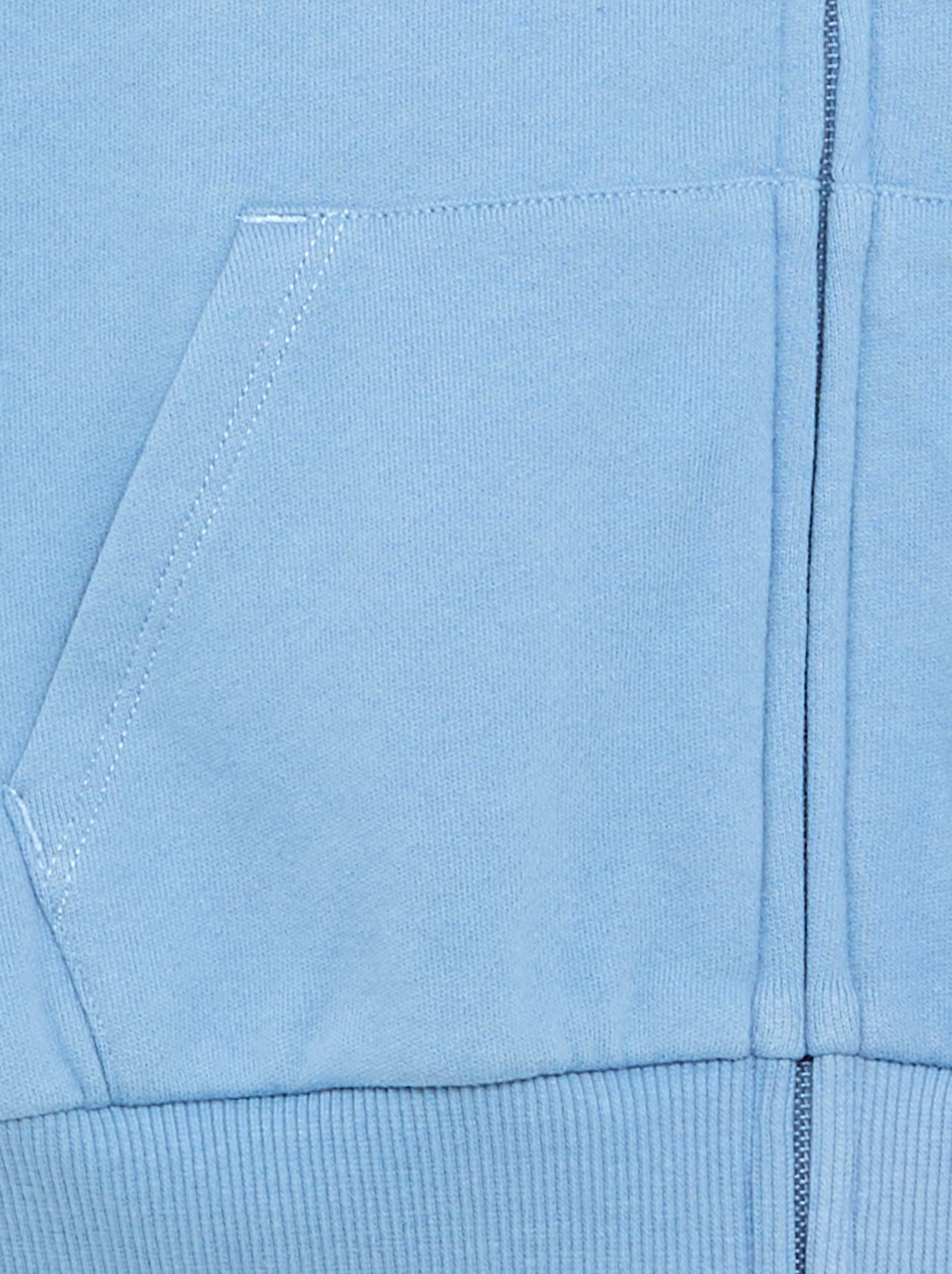 Sweat zippé à capuche - Bleu