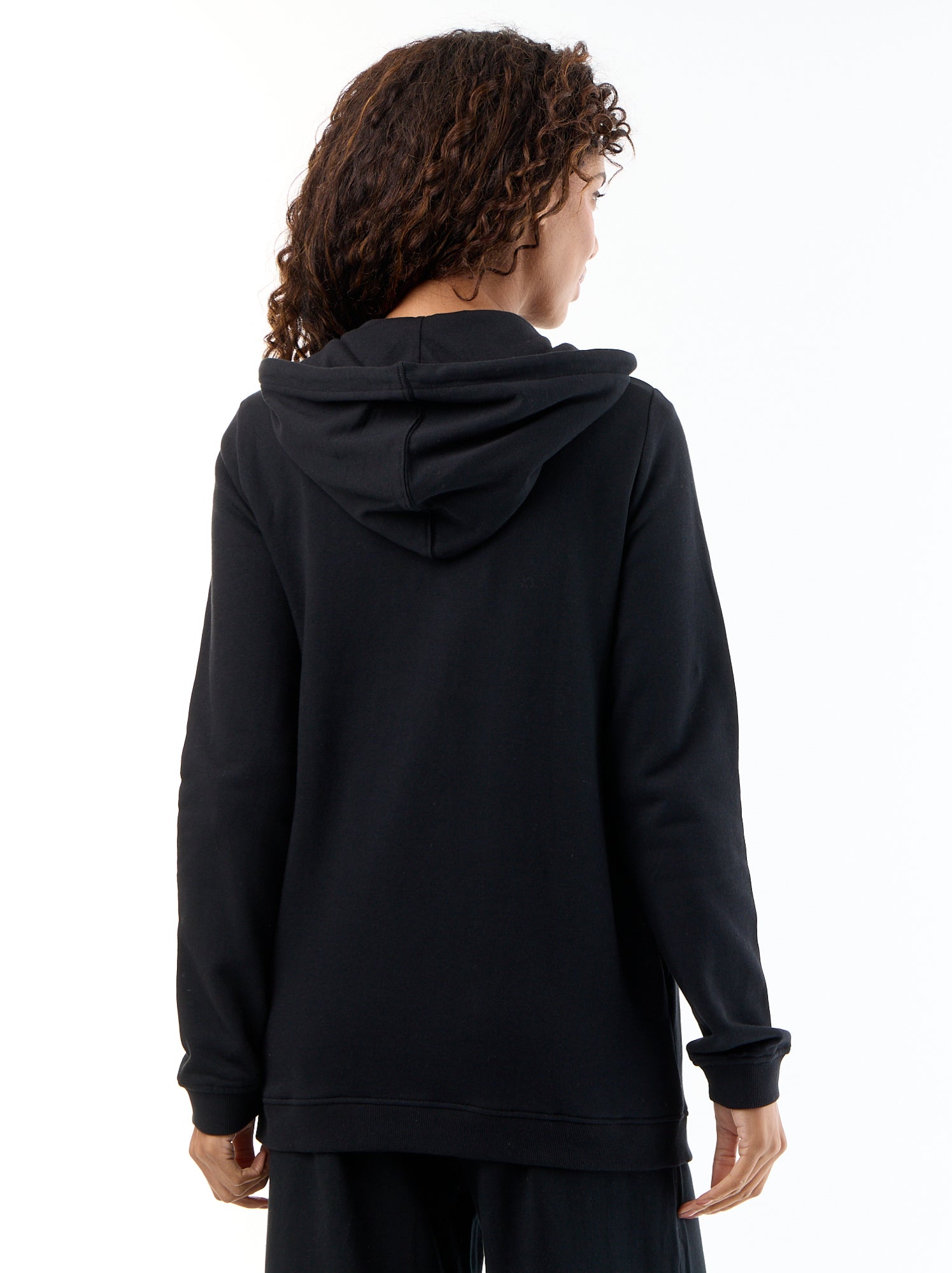 Sweat zippé à capuche d'allaitement - Noir