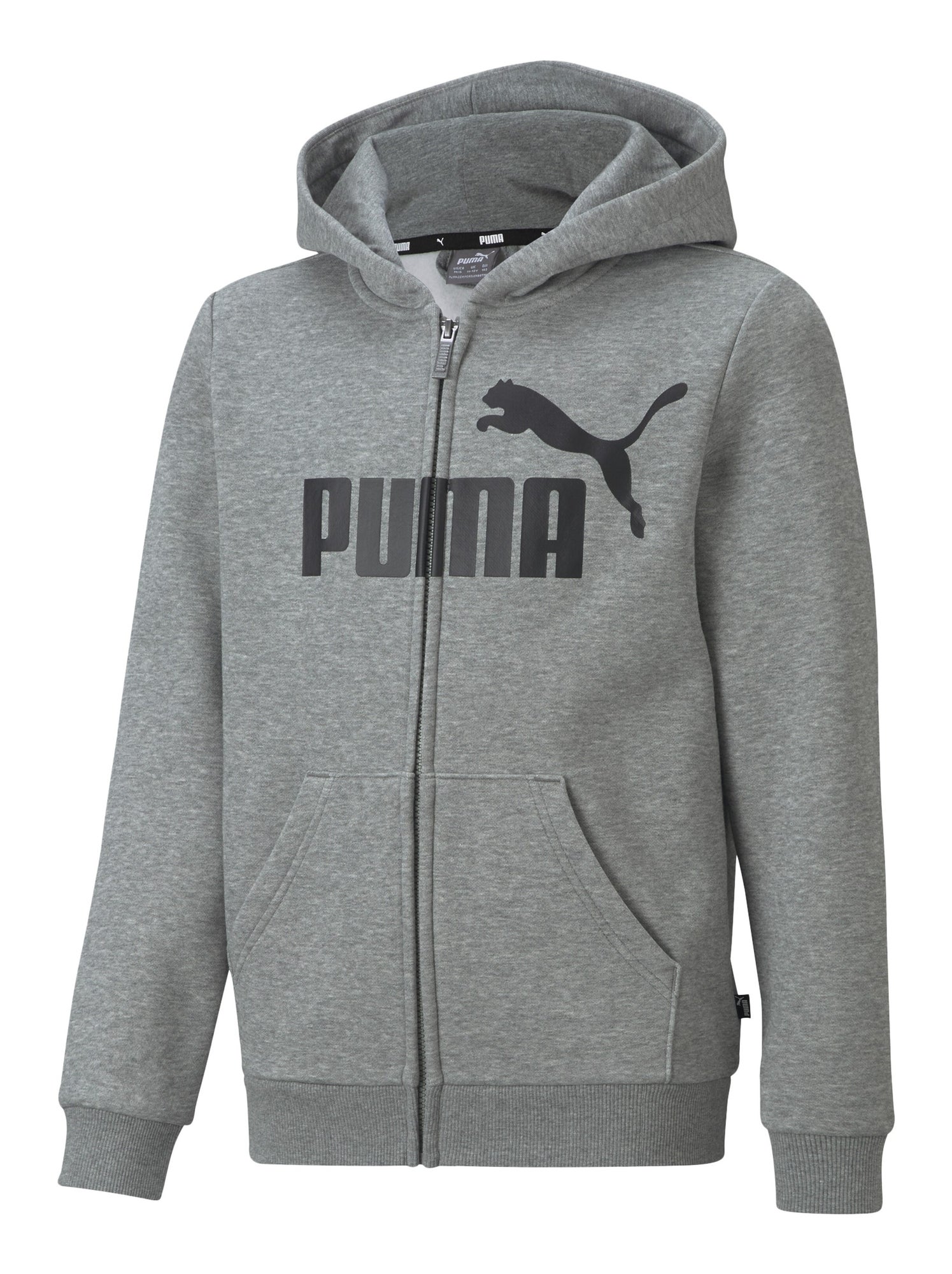 Sweat Zippé à Capuche Puma ESS Big Logo - Gris