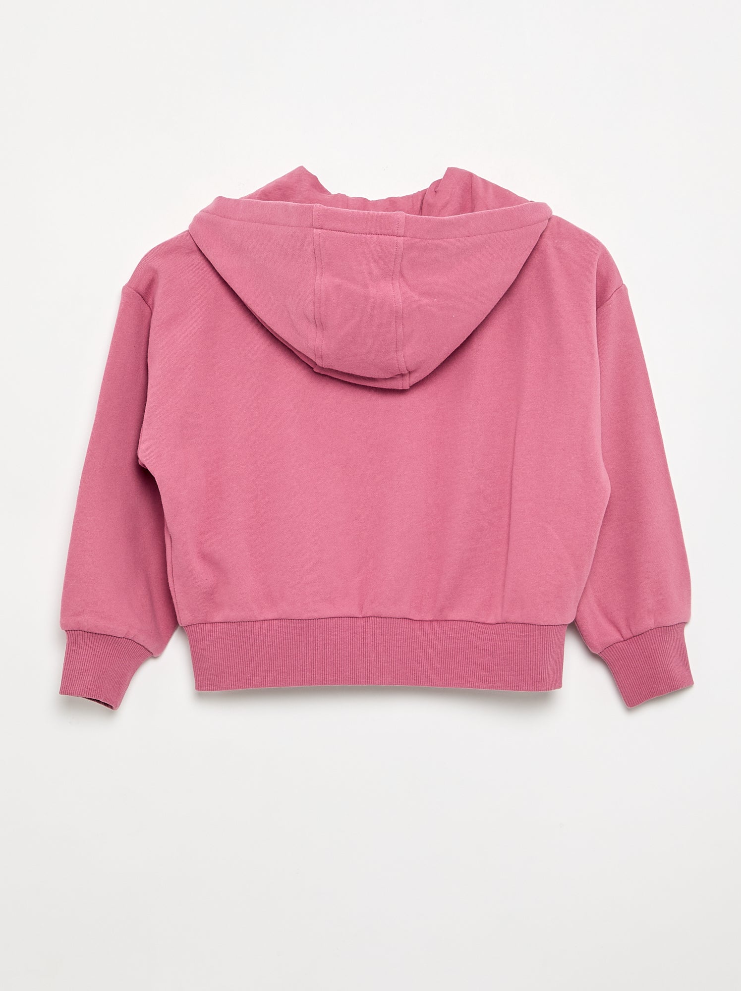 Sweat zippé à capuche - Rose