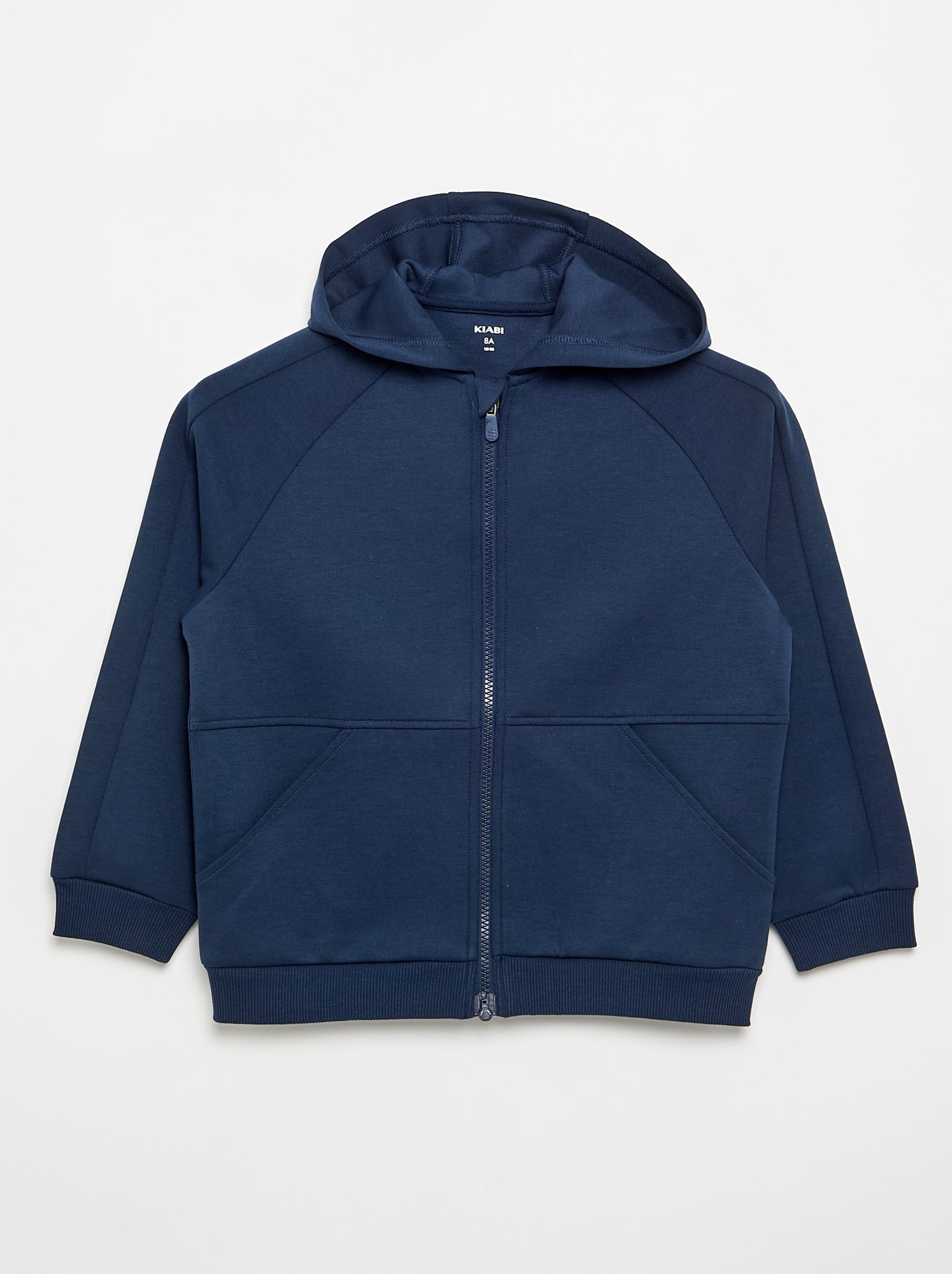 Sweat zippé avec col capuche - collection facile à enfiler - Bleu