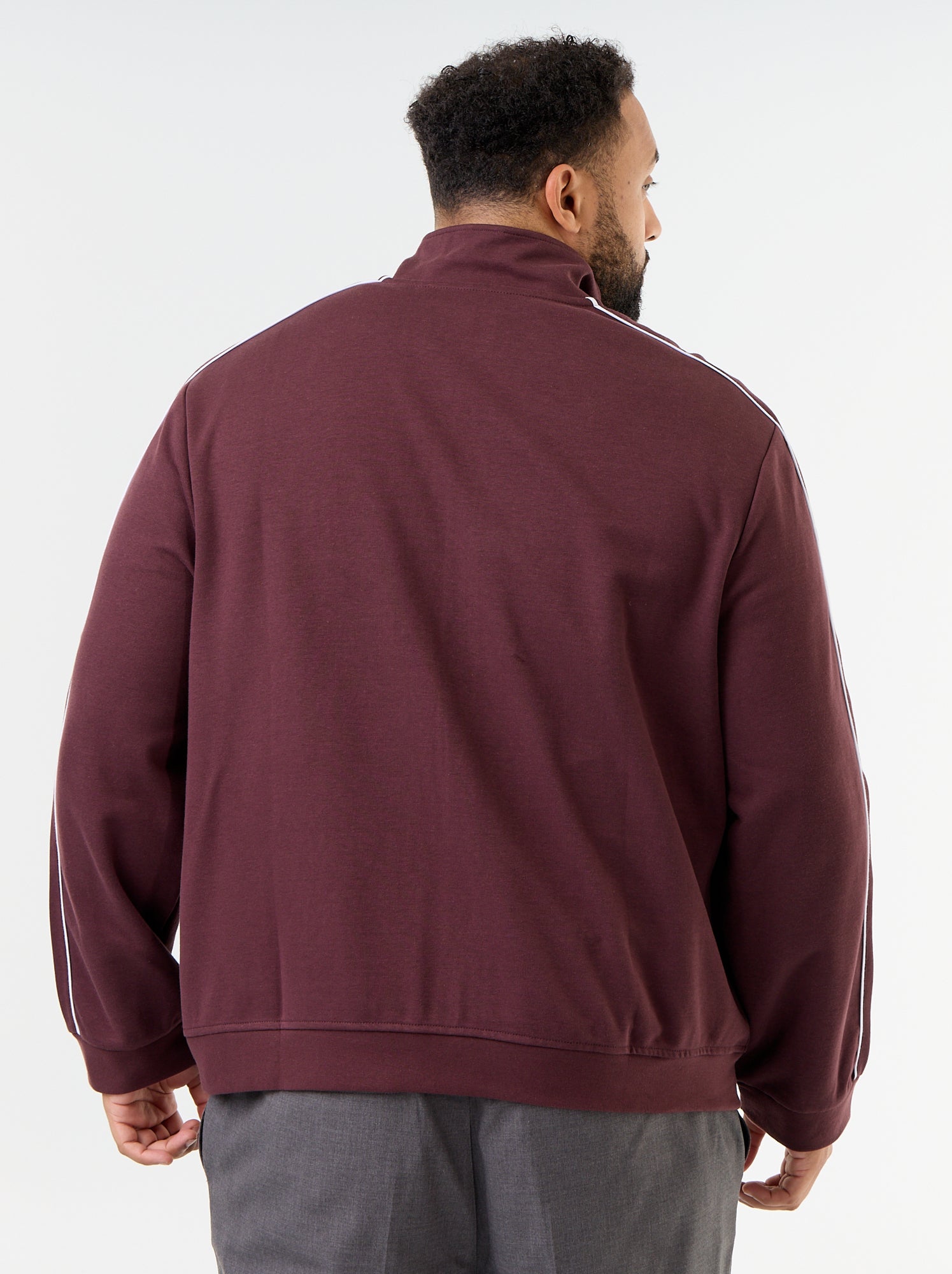 Sweat zippé en molleton léger - Violet