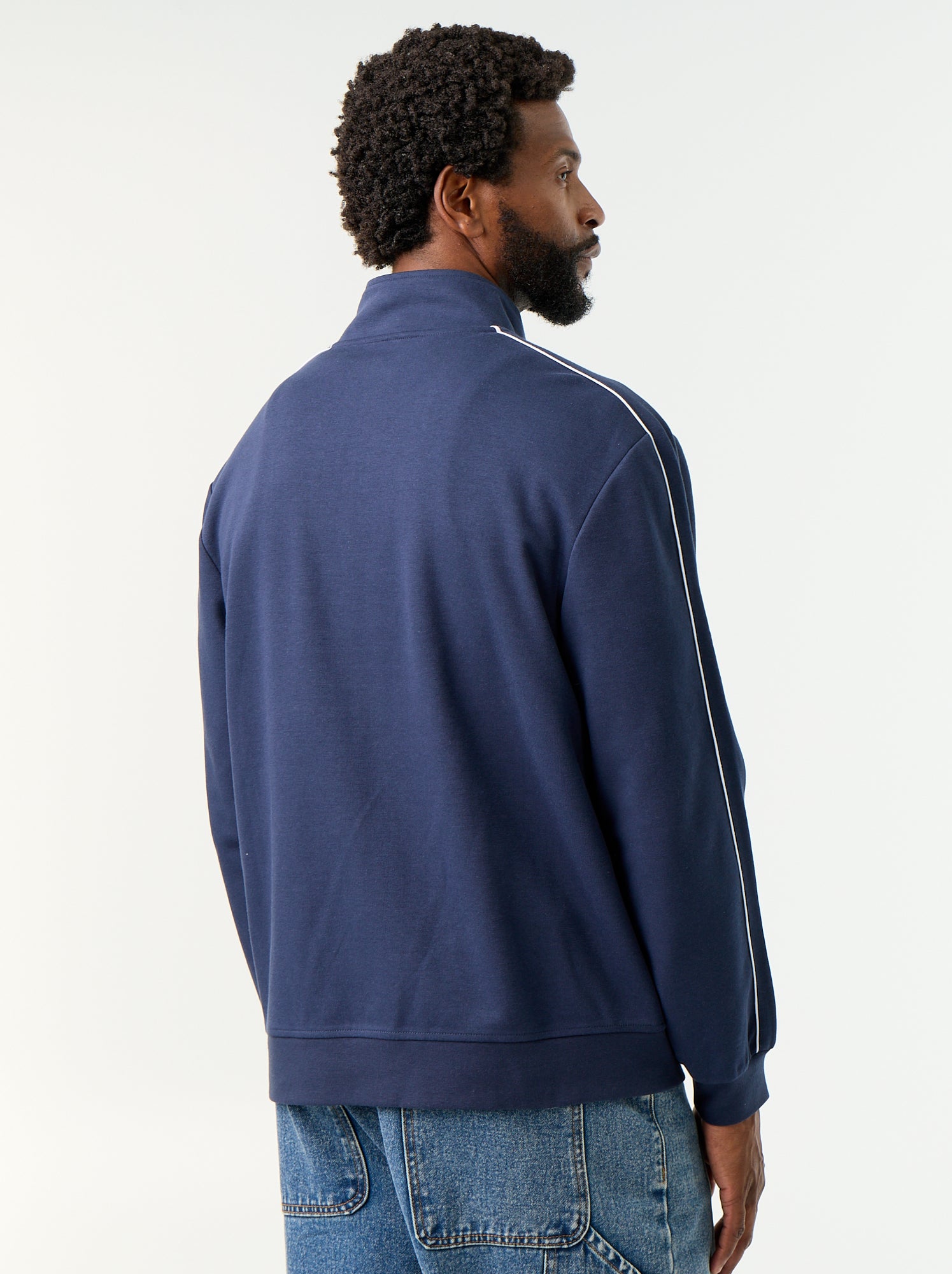 Sweat zippé en molleton - Noir (FZV78_3)