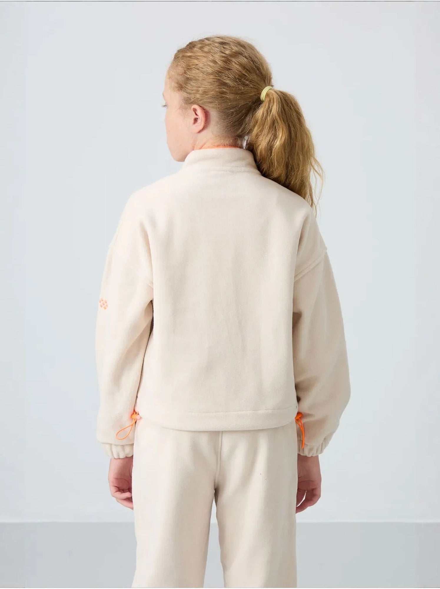 Sweatshirt jeunesse à fermeture éclair tommy - Beige naturel