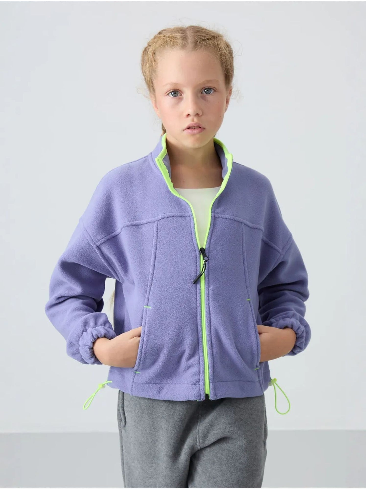 Sweatshirt jeunesse à fermeture éclair tommy - Lavande