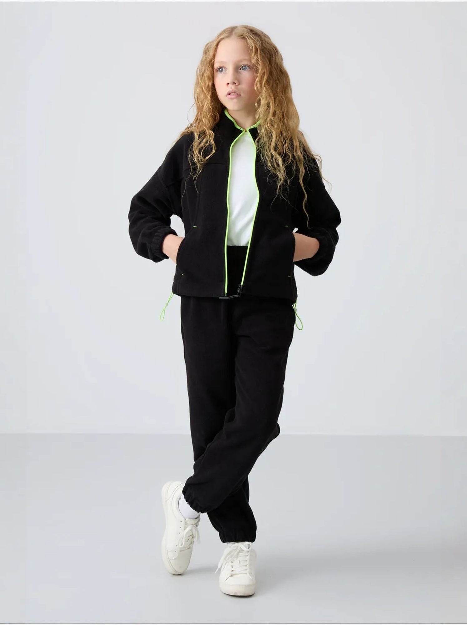 Sweatshirt jeunesse à fermeture éclair tommy - Noir