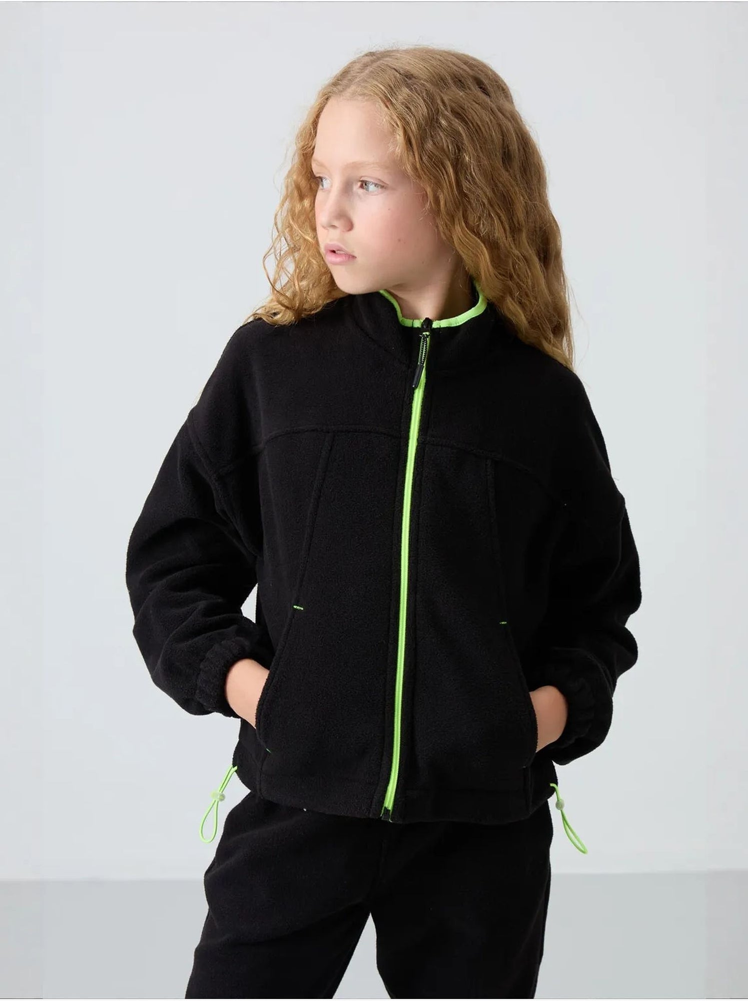 Sweatshirt jeunesse à fermeture éclair tommy - Noir