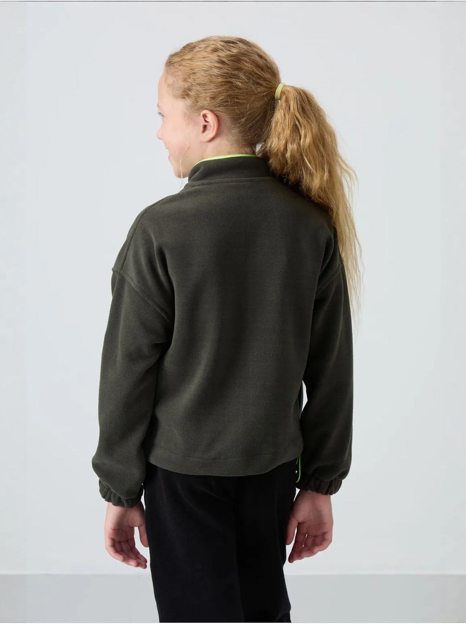 Sweatshirt jeunesse à fermeture éclair tommy - Vert kaki
