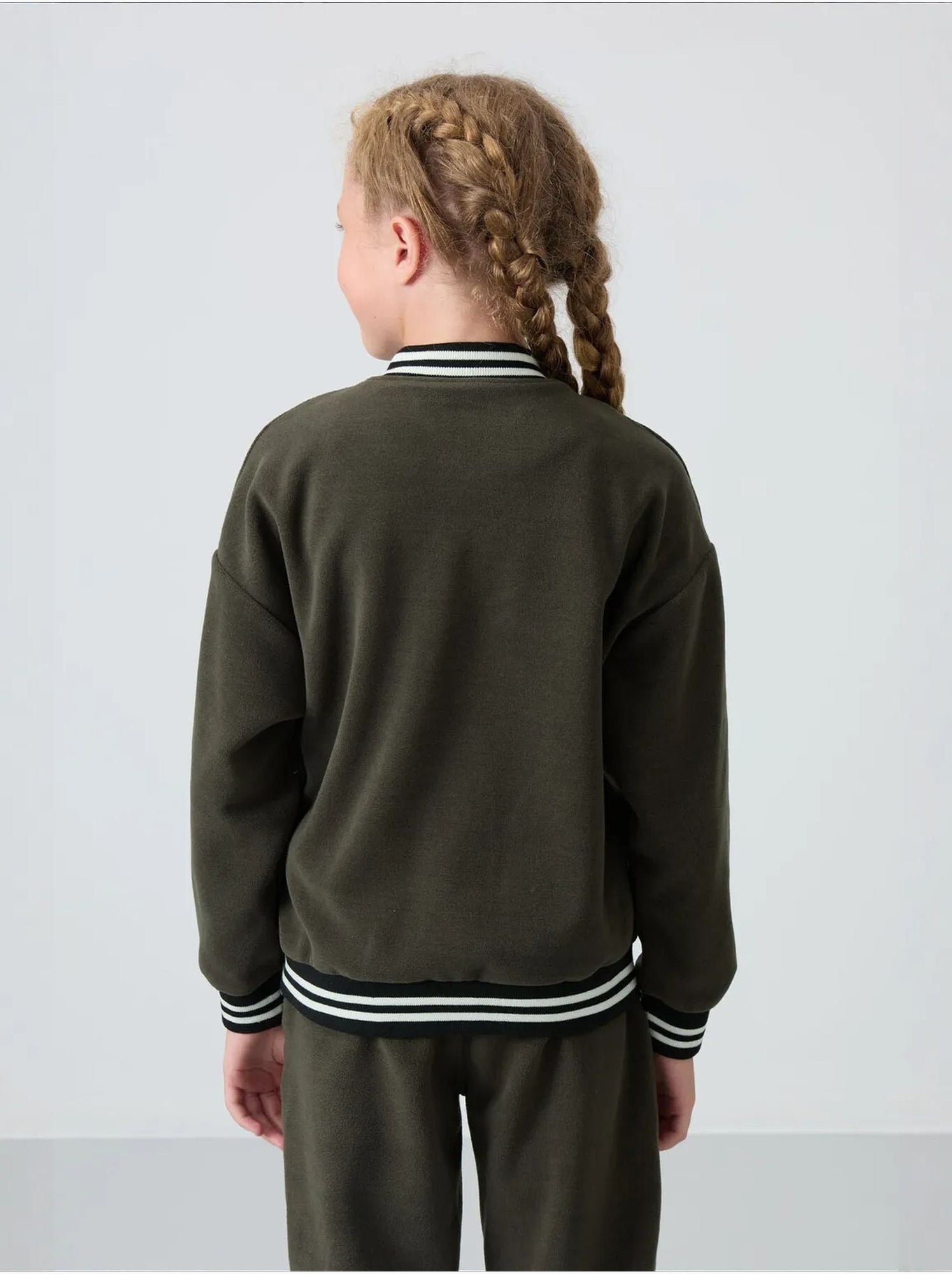 Sweatshirt jeunesse à pressions tommy - Kaki