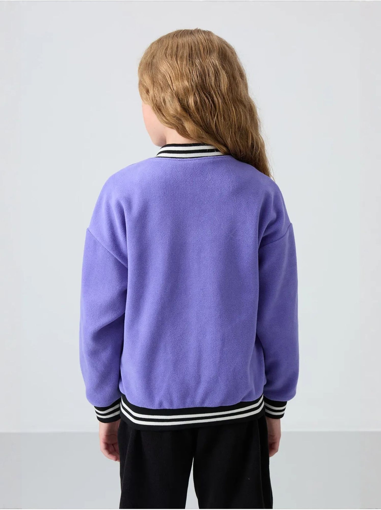 Sweatshirt jeunesse à pressions tommy - Lavande