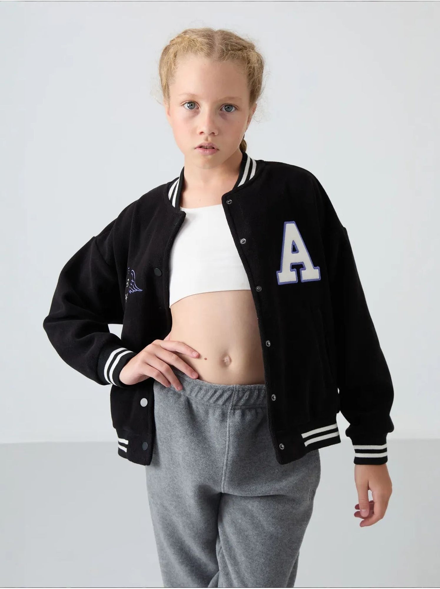 Sweatshirt jeunesse à pressions tommy - Noir