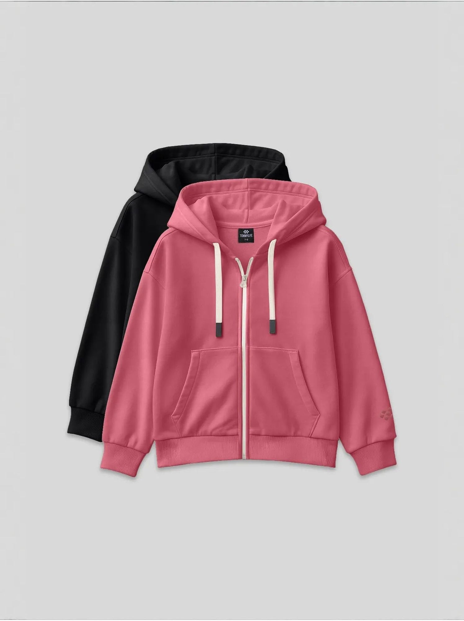 Sweatshirt unisexe jeunesse à capuche zippé tommy - Multicolore