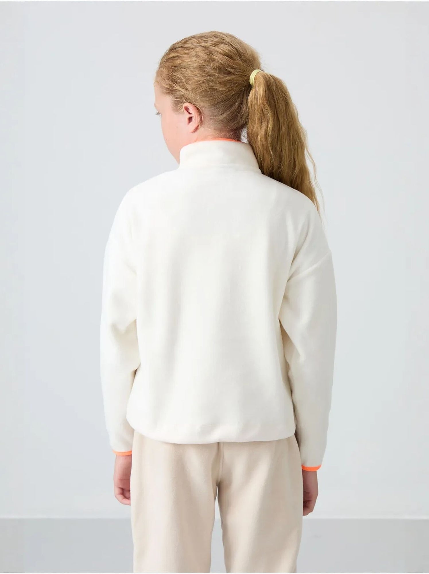 Sweatshirt unisexe jeunesse à fermeture éclair tommy - Blanc cassé