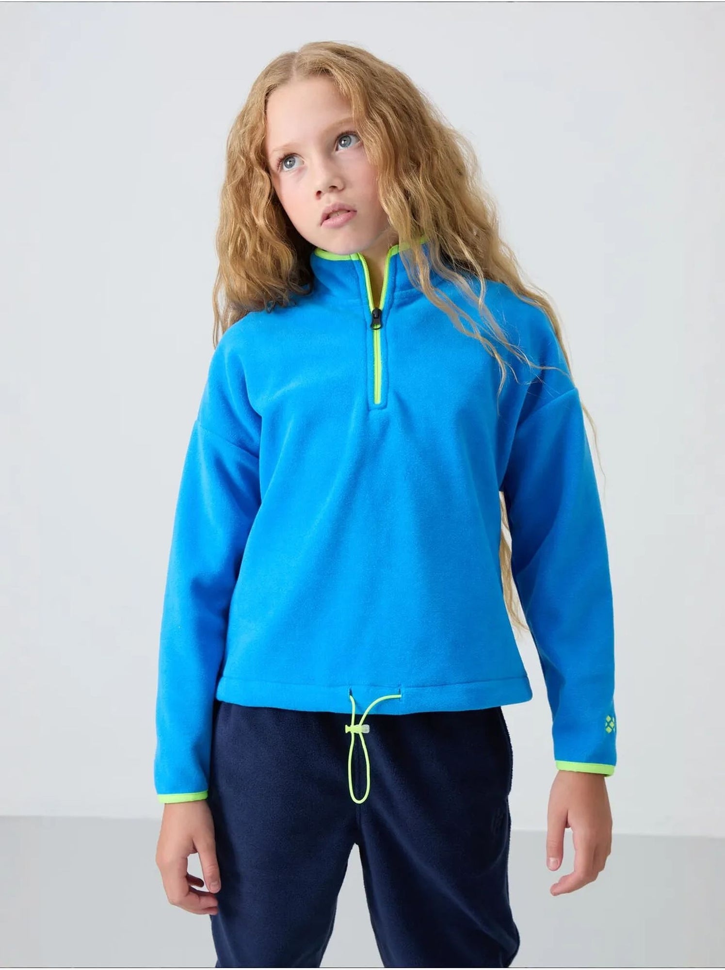 Sweatshirt unisexe jeunesse à fermeture éclair tommy - Bleu électrique