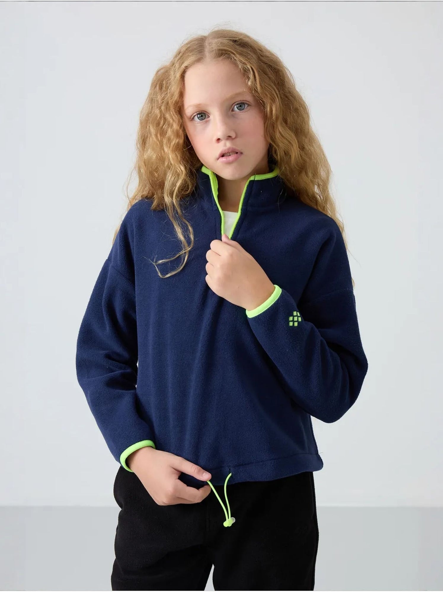 Sweatshirt unisexe jeunesse à fermeture éclair tommy - Bleu marine