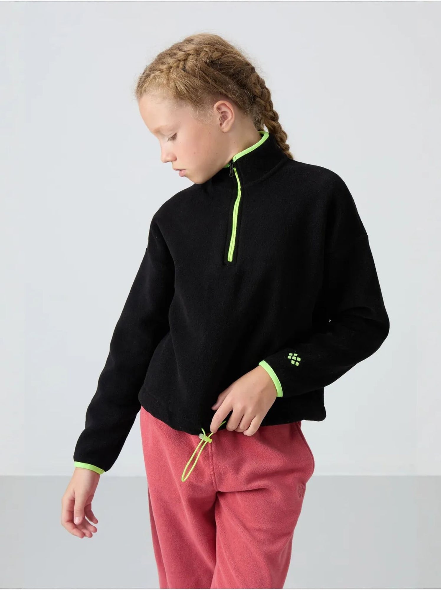 Sweatshirt unisexe jeunesse à fermeture éclair tommy - Noir