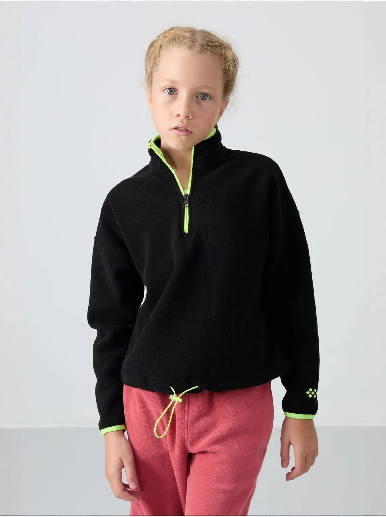 Sweatshirt unisexe jeunesse à fermeture éclair tommy - Noir
