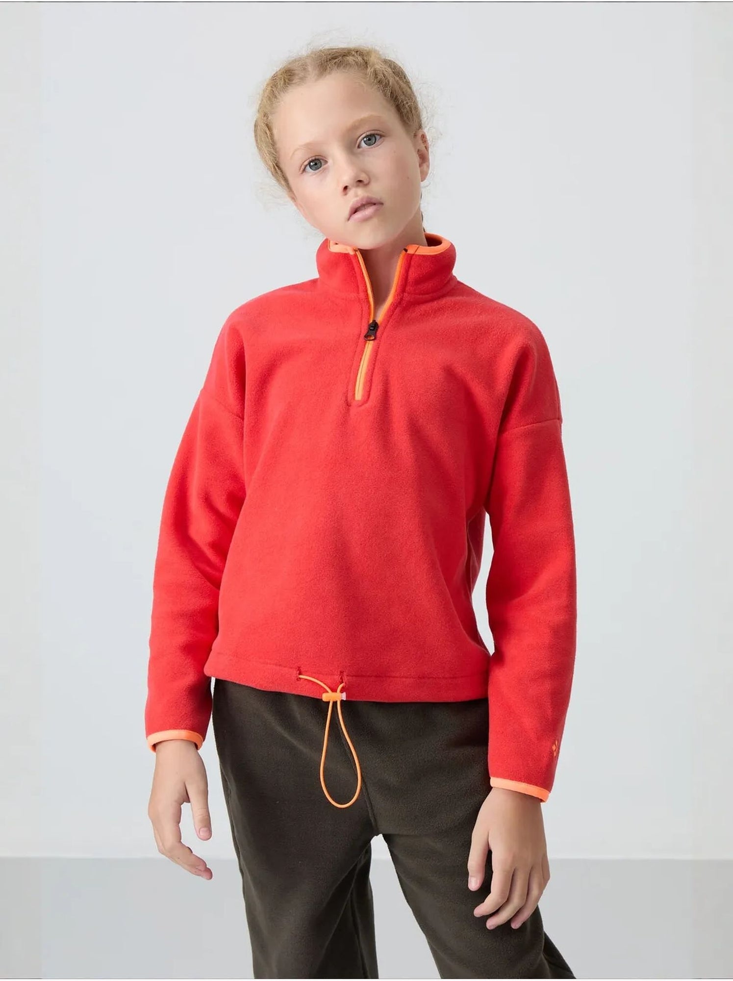 Sweatshirt unisexe jeunesse à fermeture éclair tommy - Rouge