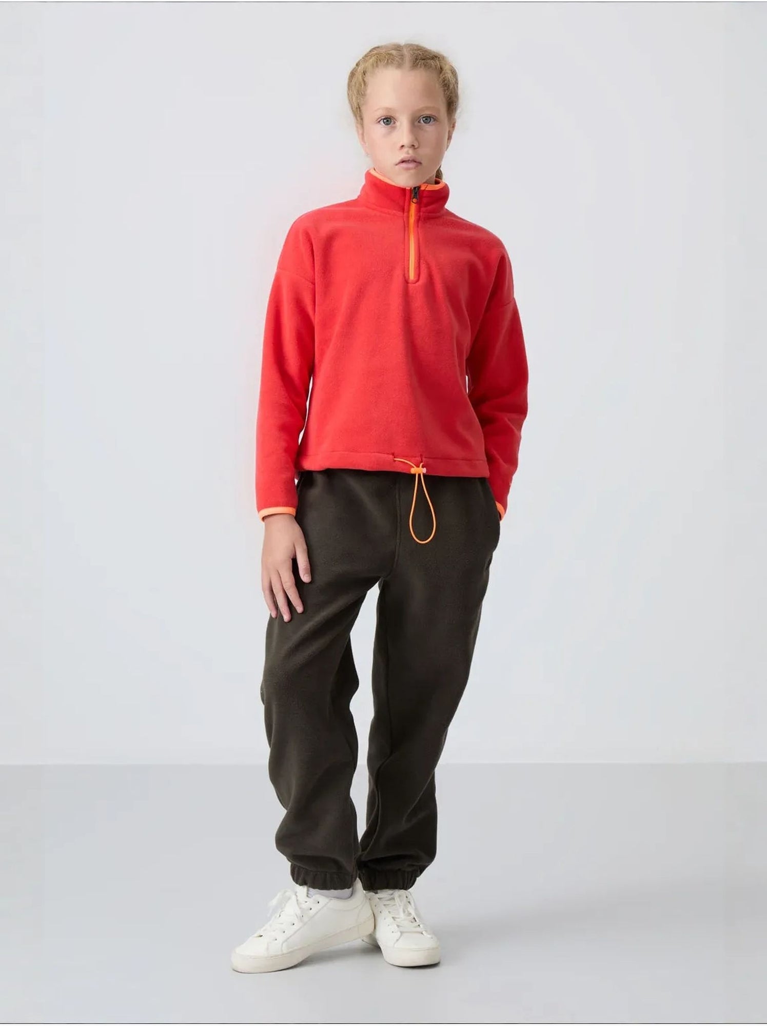 Sweatshirt unisexe jeunesse à fermeture éclair tommy - Rouge