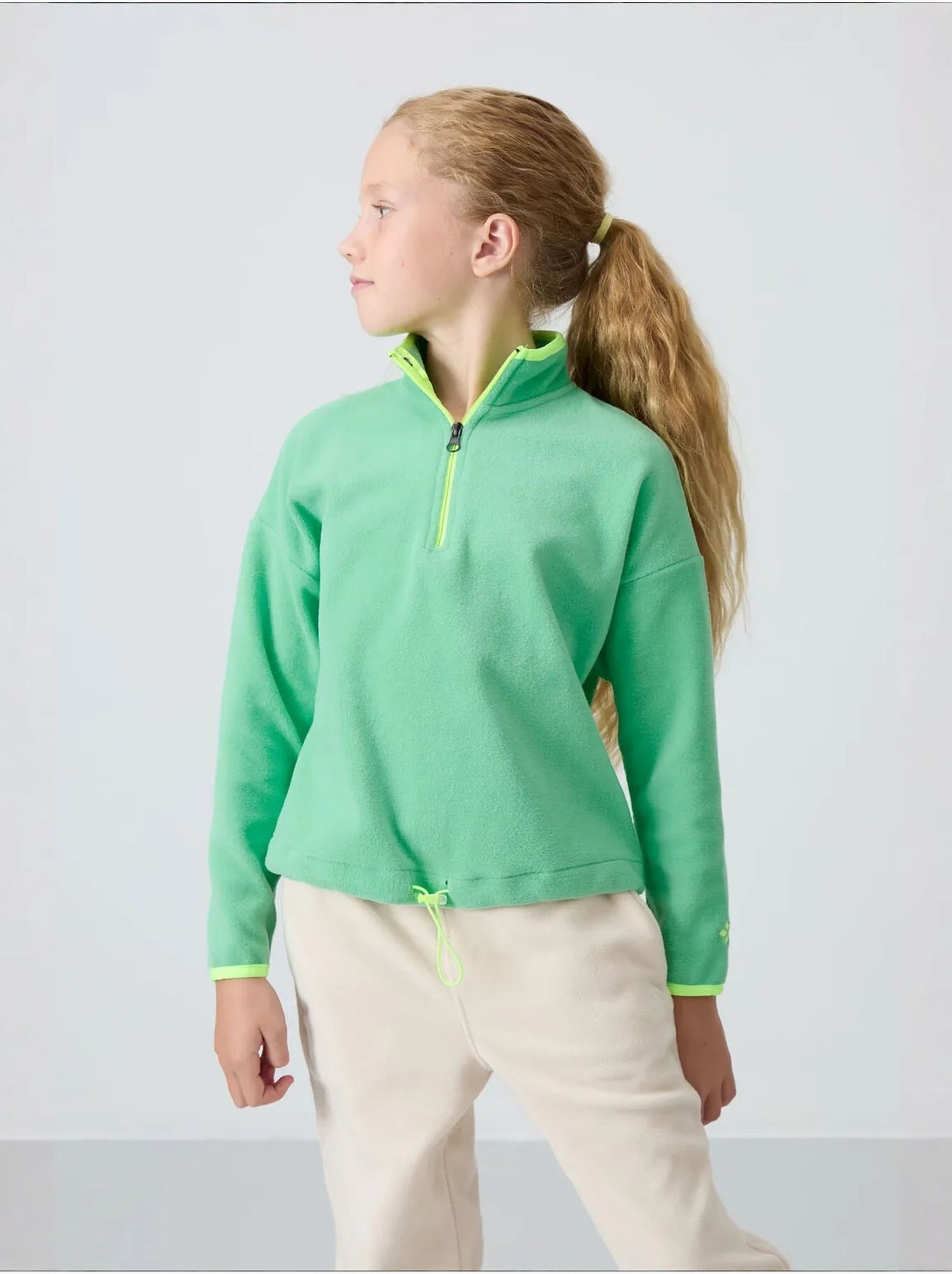 Sweatshirt unisexe jeunesse à fermeture éclair tommy - Vert menthe