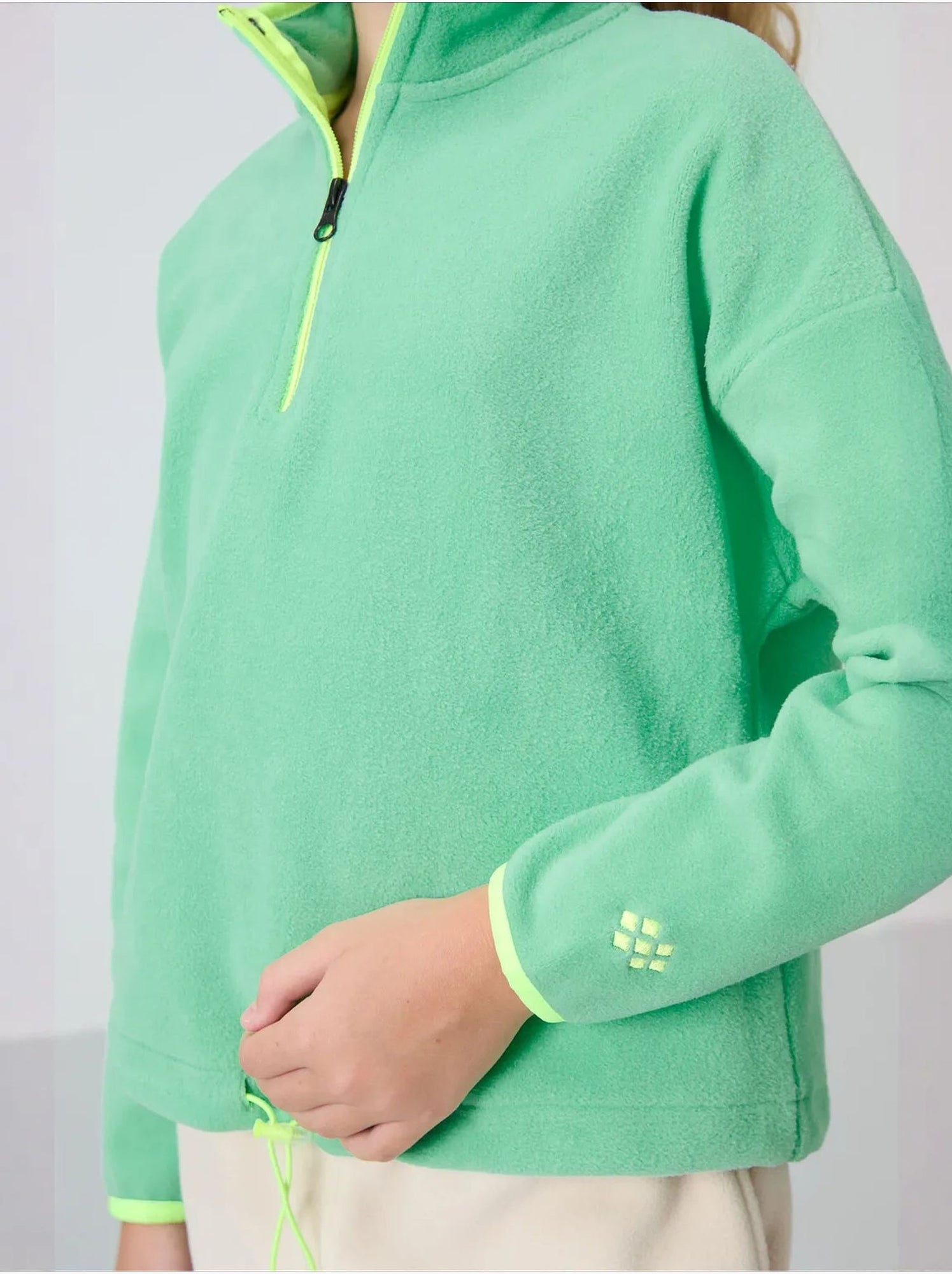 Sweatshirt unisexe jeunesse à fermeture éclair tommy - Vert menthe