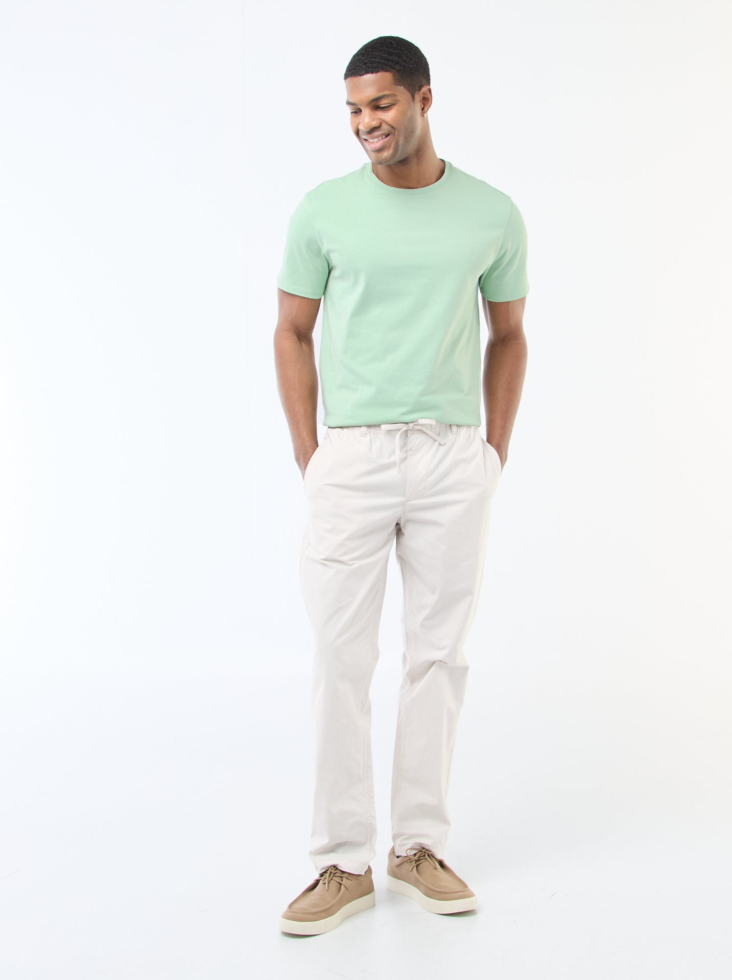 T-shirt à col rond en coton - Tough Cotton™ - Vert (BCN79_70)