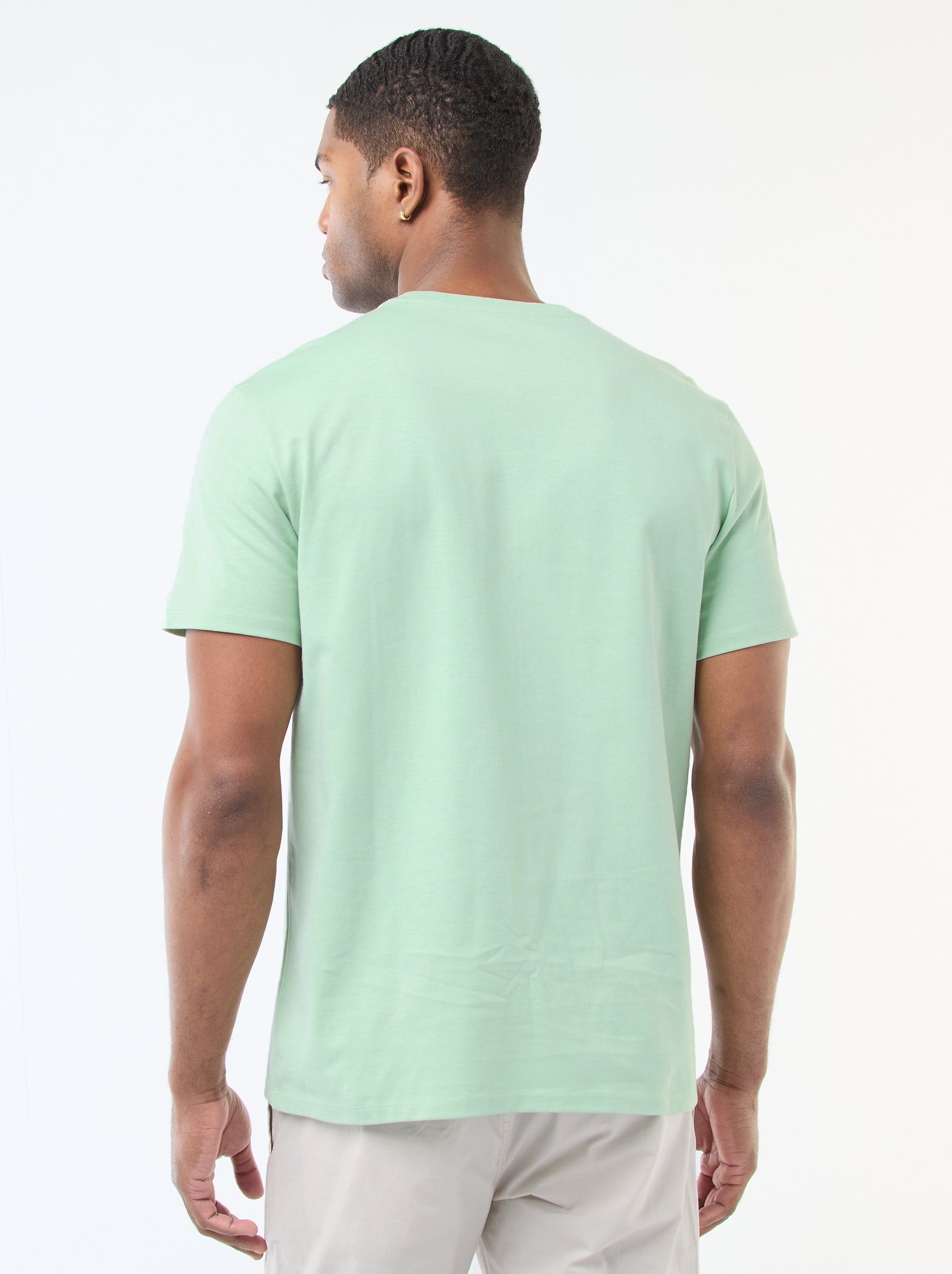 T-shirt à col rond en coton - Tough Cotton™ - Vert (BCN79_70)