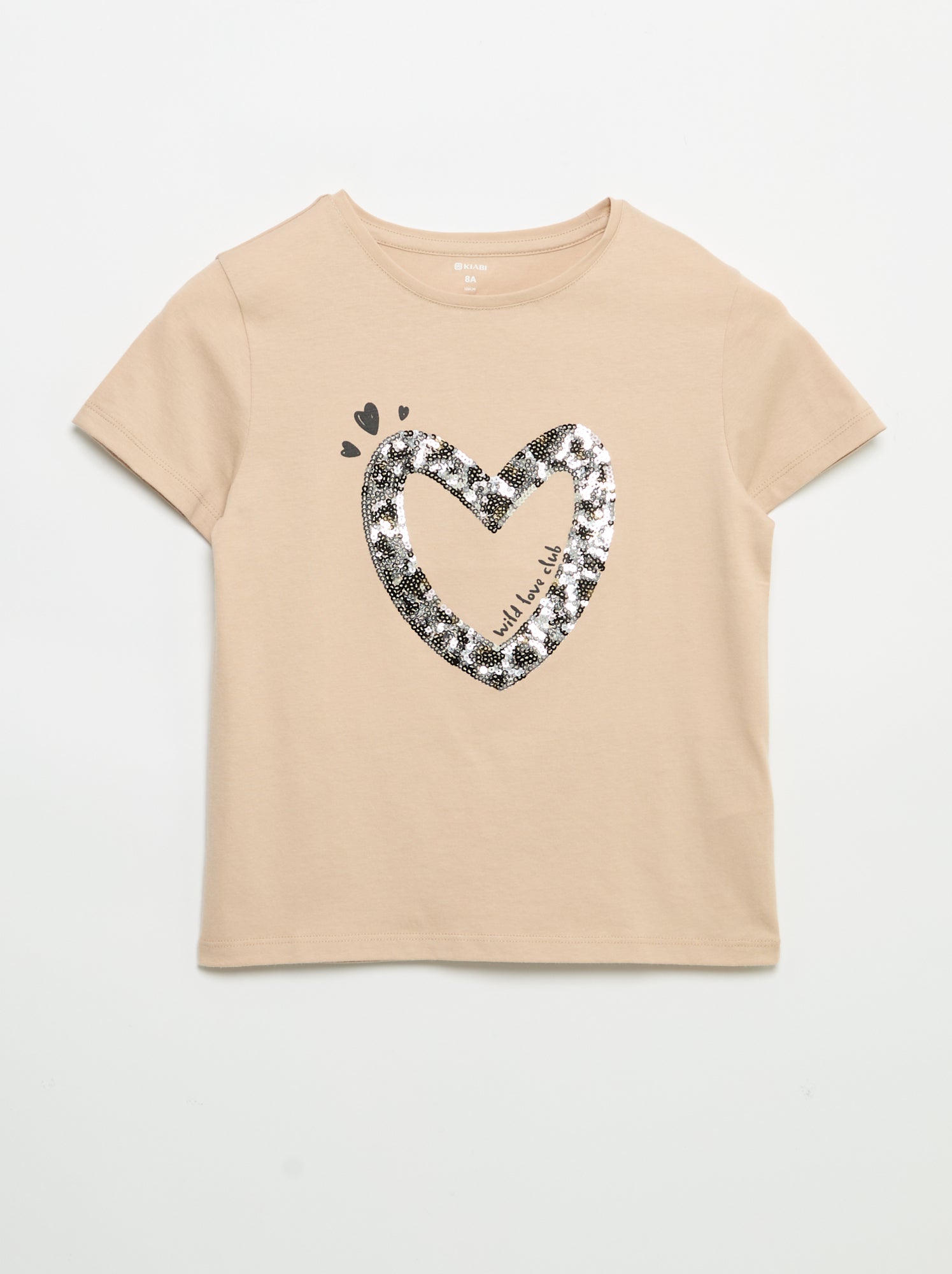 T-shirt à manches courtes avec animation - Beige