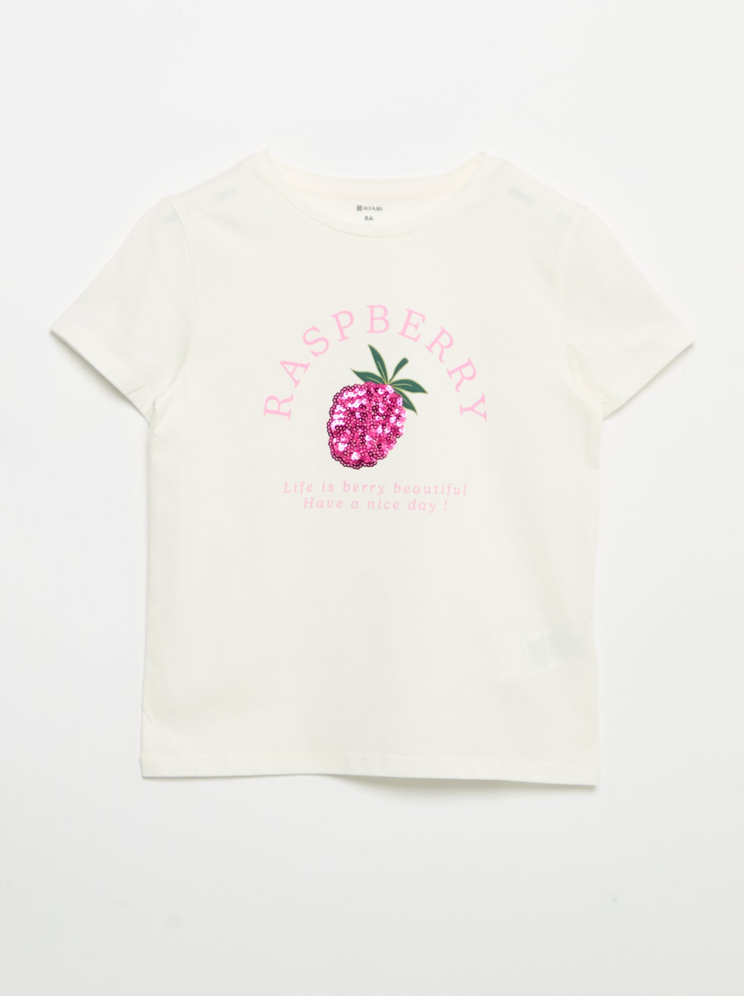 T-shirt à manches courtes avec animation - Blanc (EUP66_21)